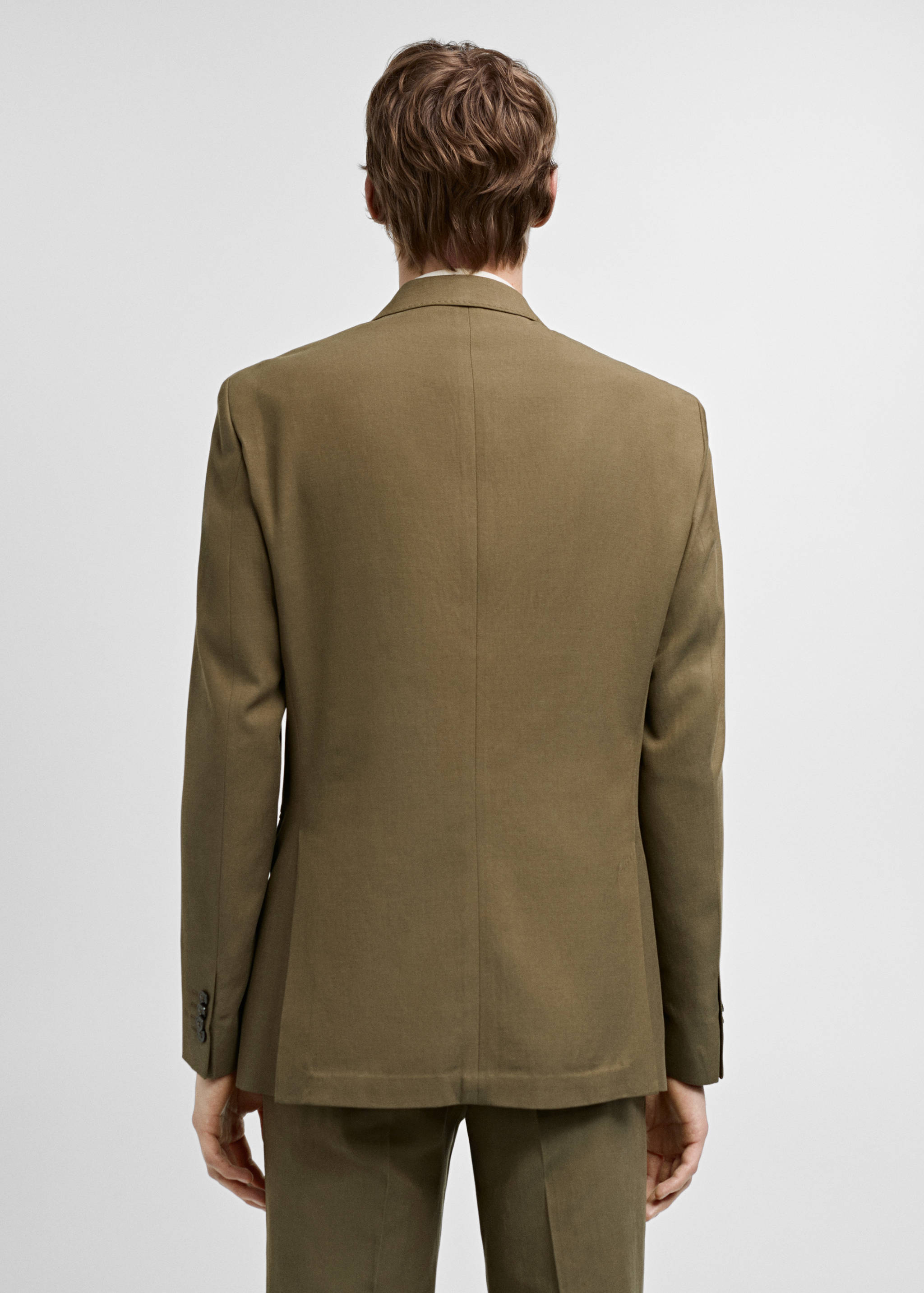 Slim-fit Tencel™ blend suit jacket - Reverse of the article