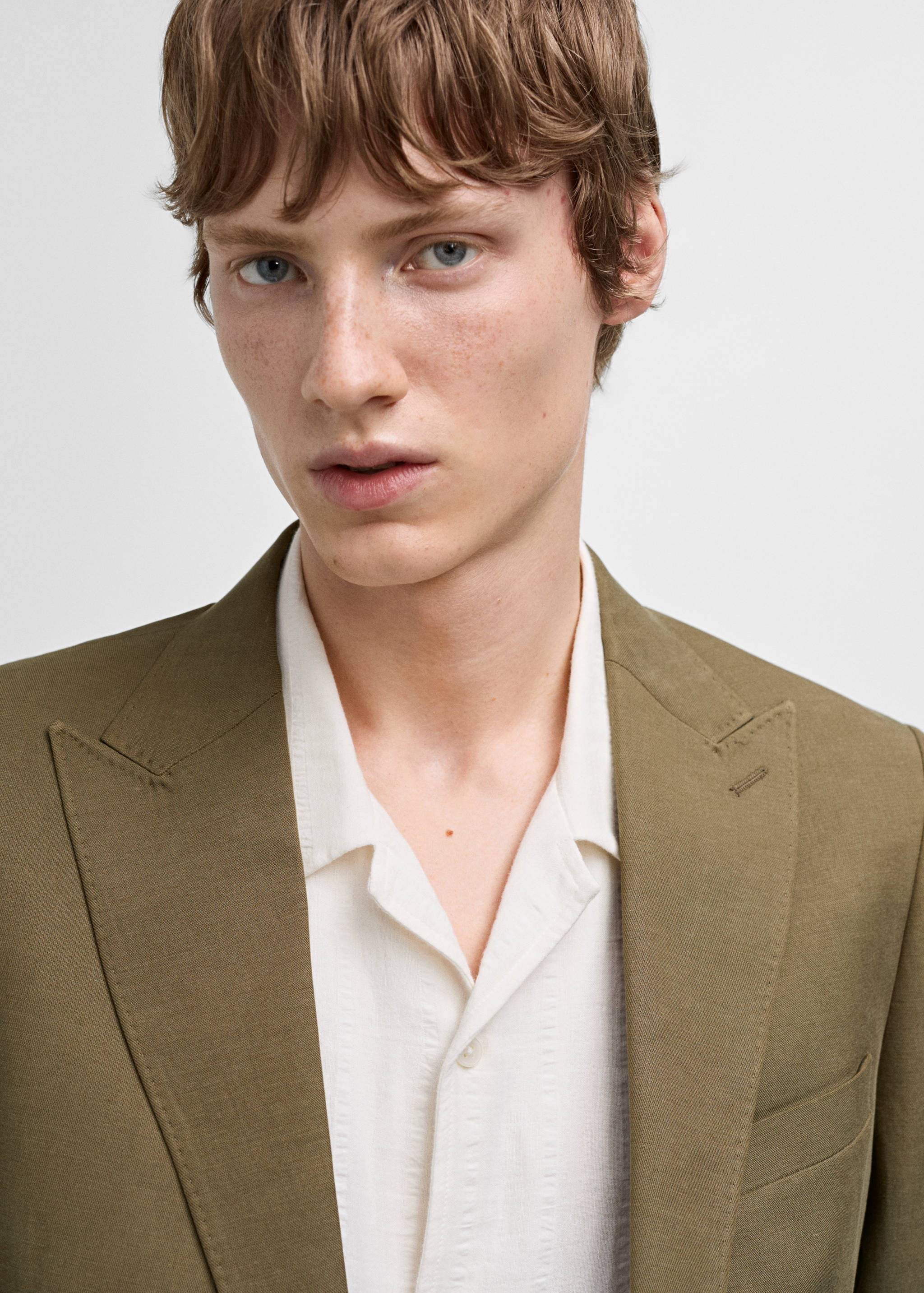 Slim-fit Tencel™ blend suit jacket - Details of the article 3