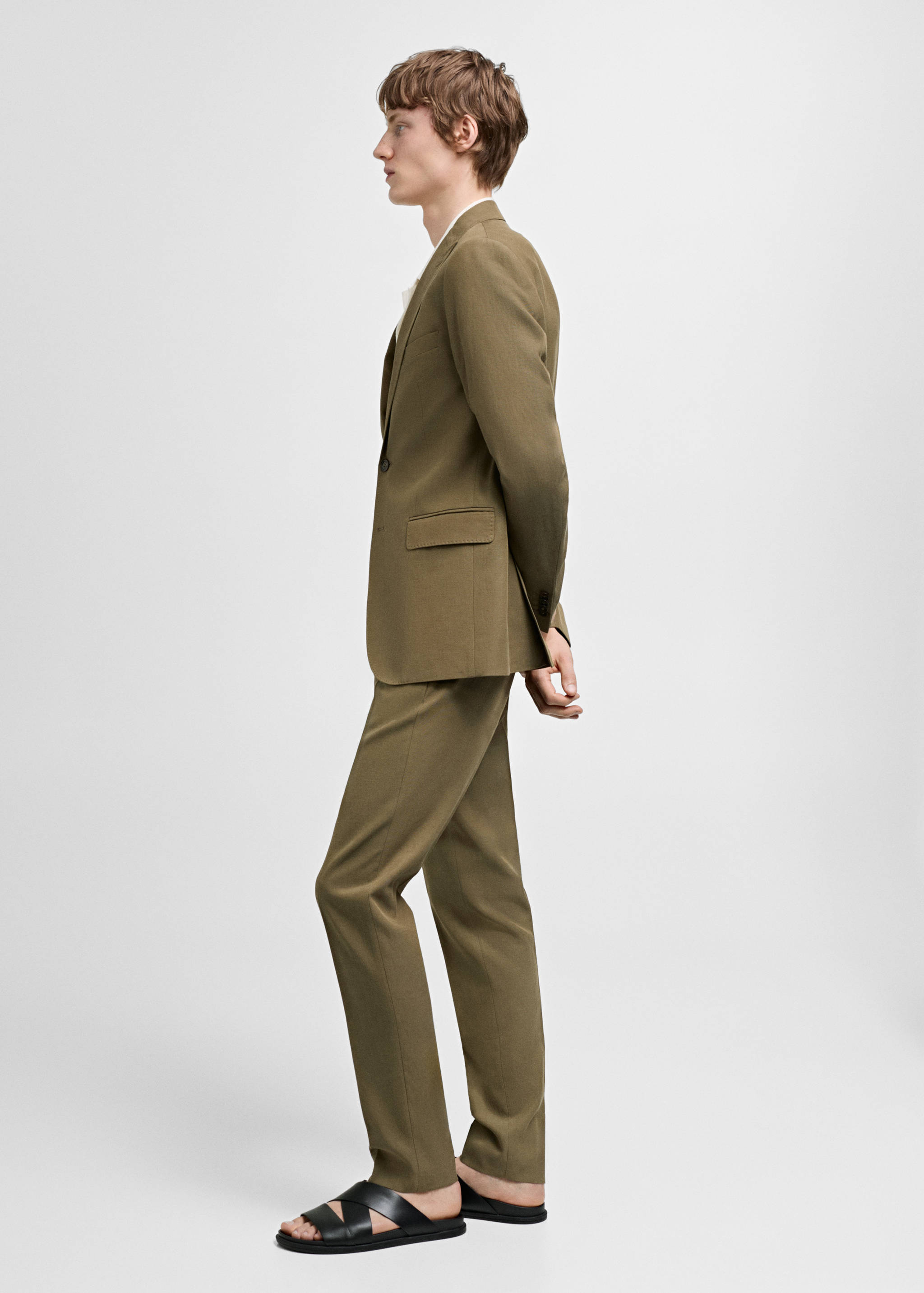 Slim-fit Tencel™ blend suit jacket - Details of the article 2