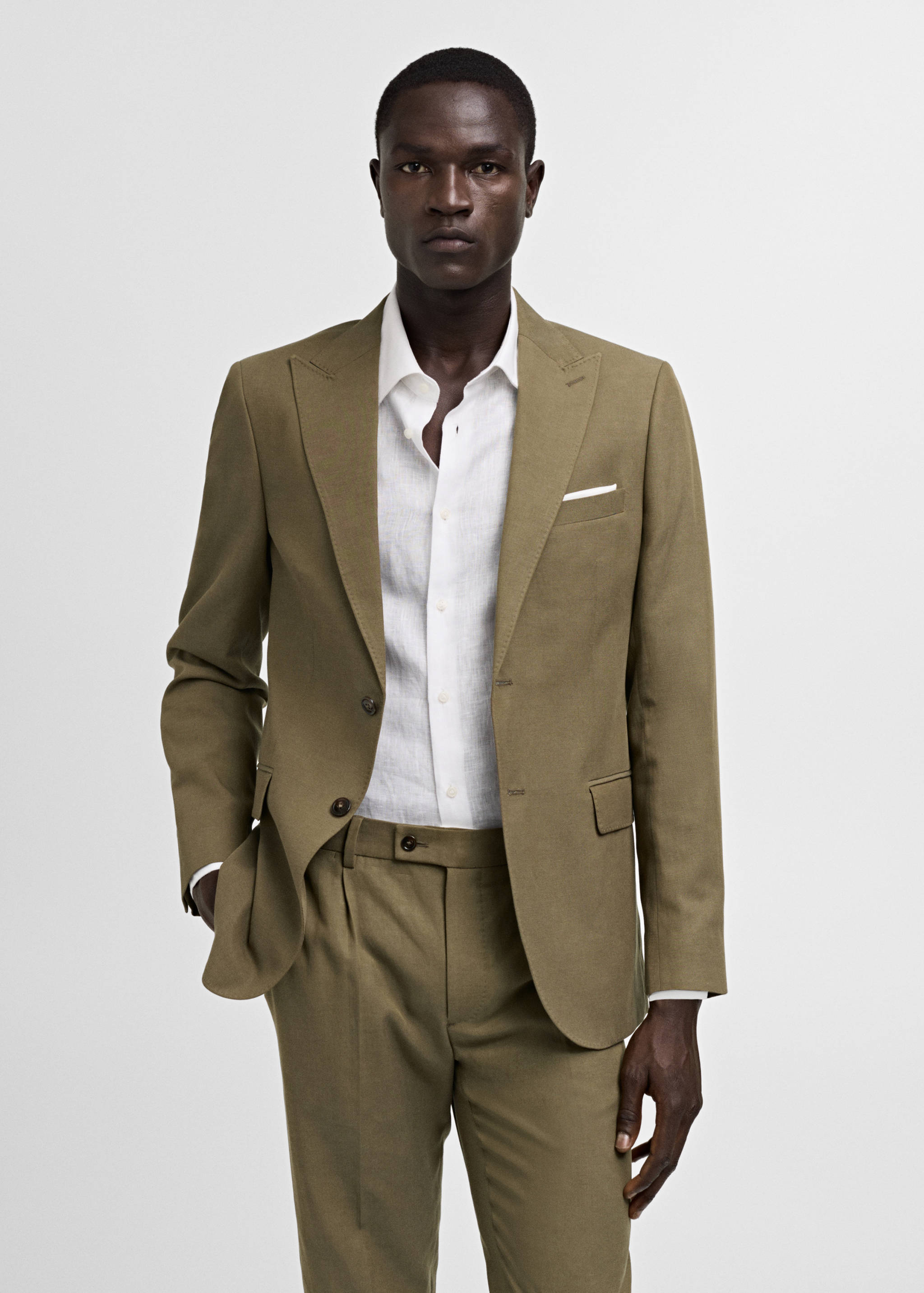 Slim-fit Tencel™ blend suit jacket - Medium plane