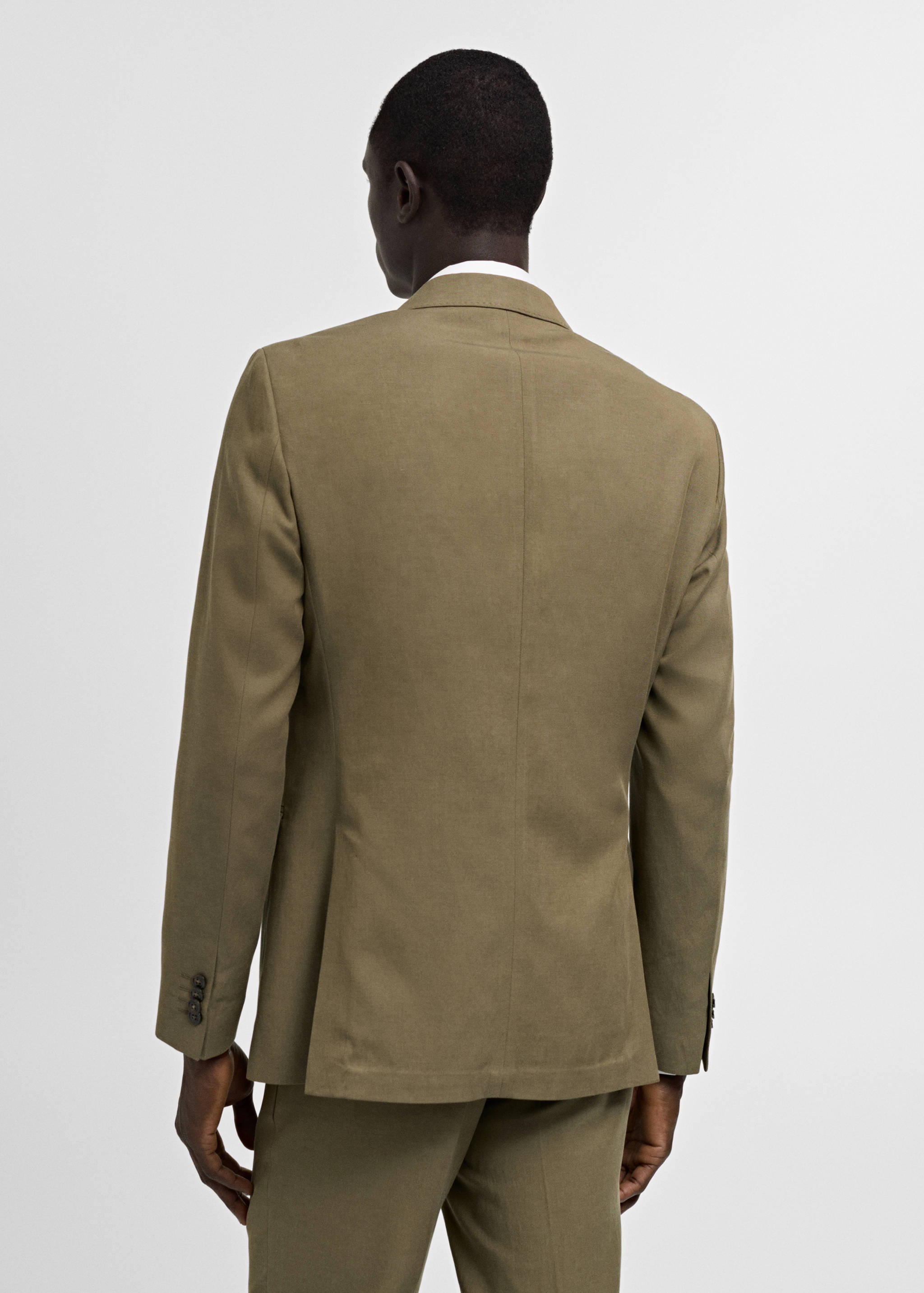 Slim-fit Tencel™ blend suit jacket - Reverse of the article