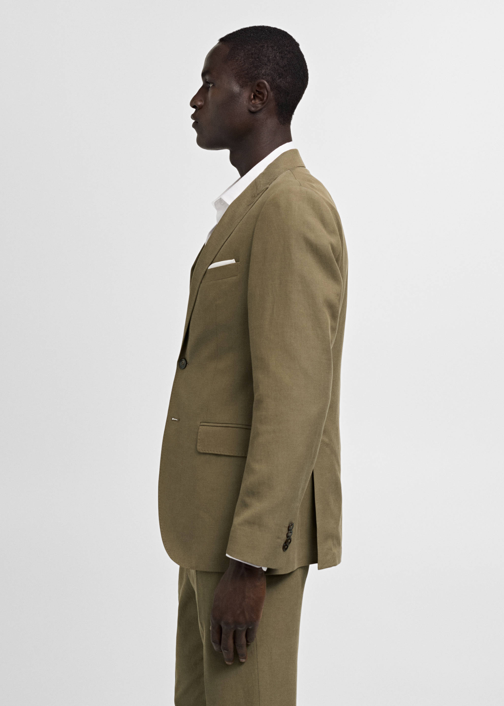 Slim-fit Tencel™ blend suit jacket - Details of the article 4
