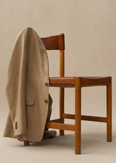 100% linen slim-fit suit jacket — Medium Brown 7