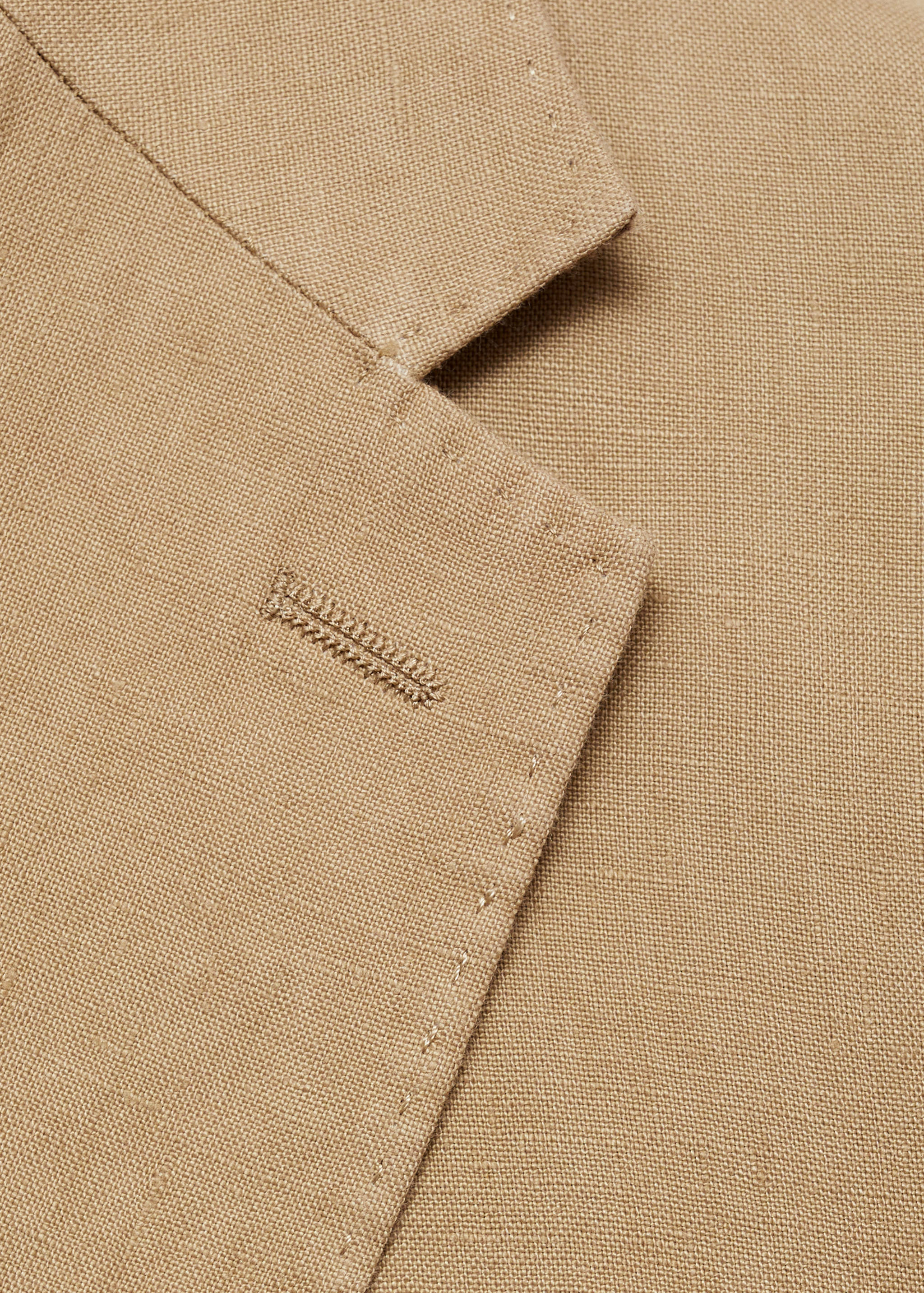 100% linen slim-fit suit jacket - Details of the article 8