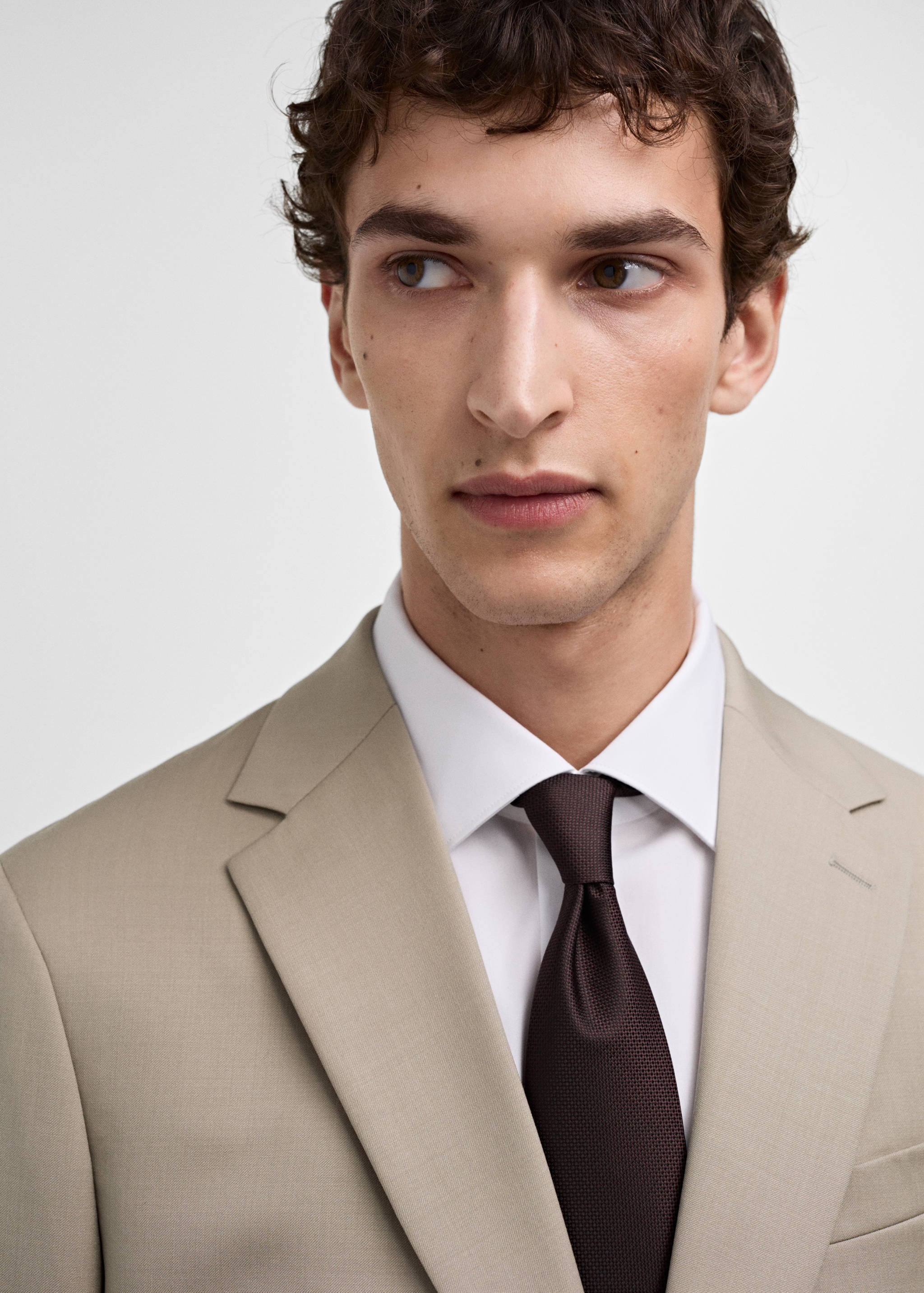 100% virgin wool slim-fit suit jacket - Details of the article 1