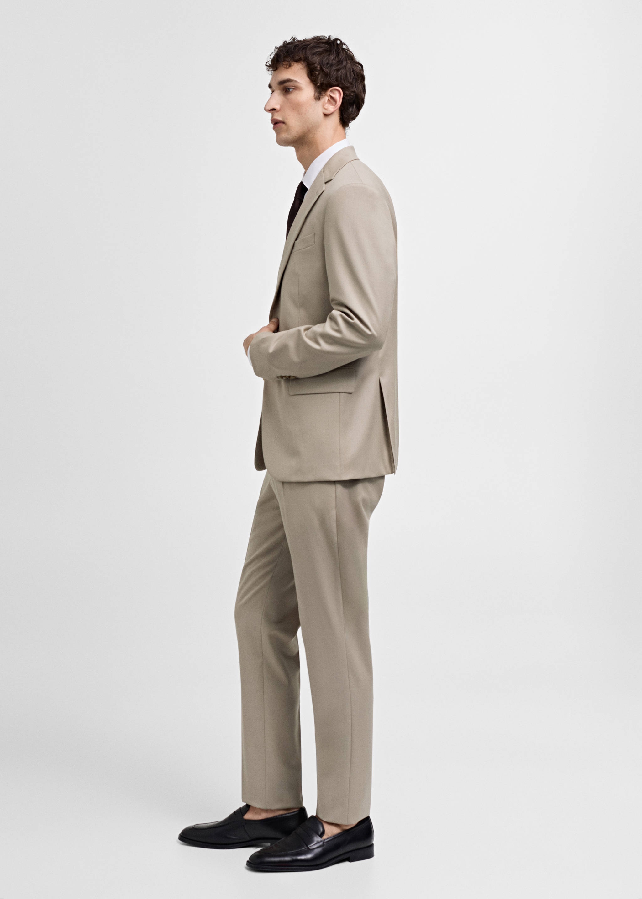 100% virgin wool slim-fit suit jacket - Details of the article 2