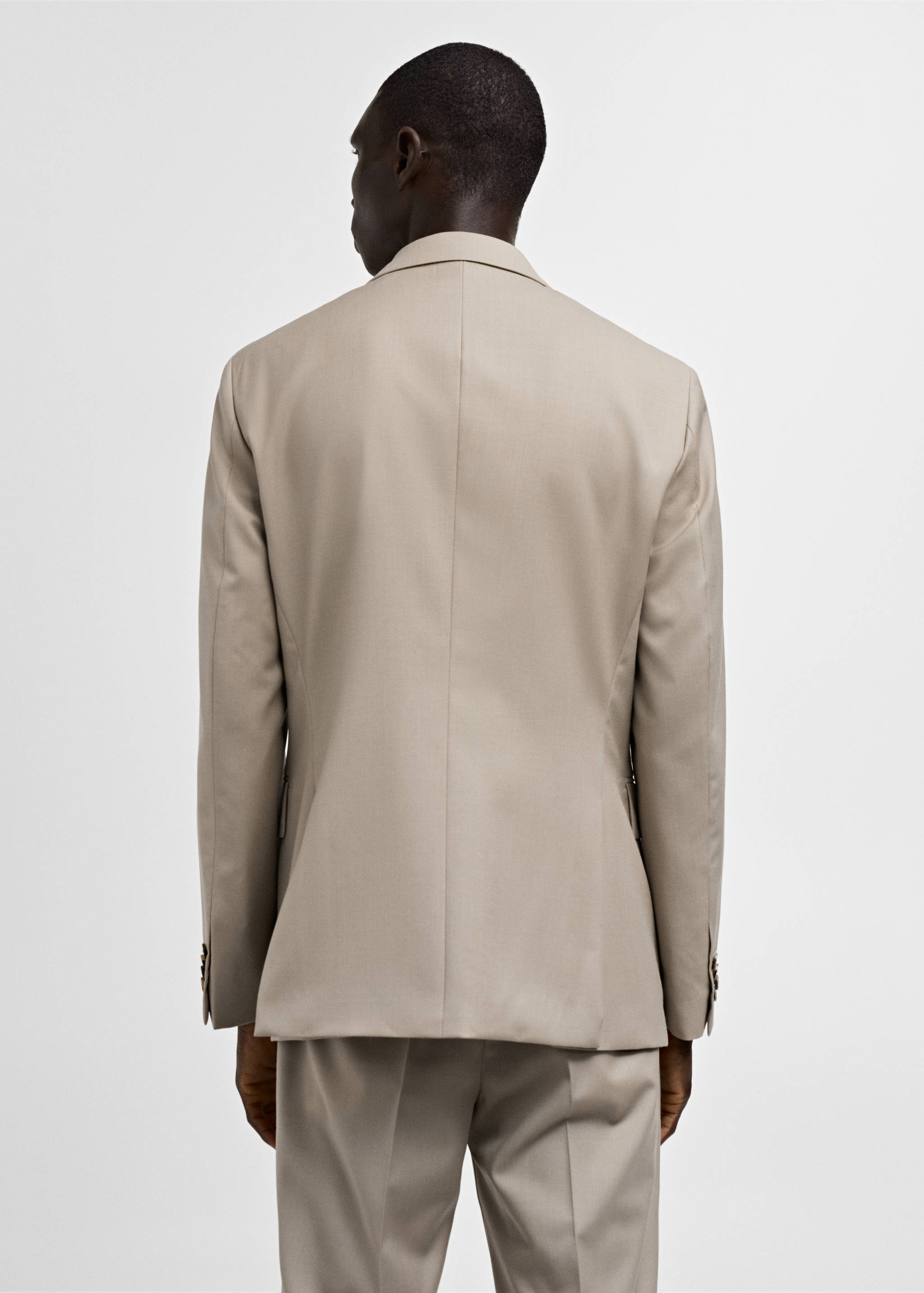 100% virgin wool slim-fit suit jacket - Reverse of the article