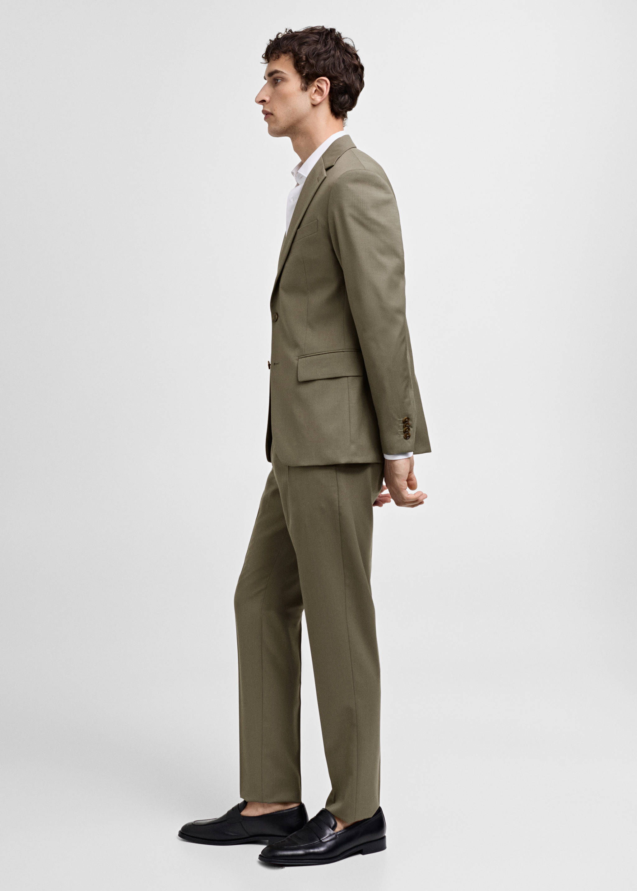 100% virgin wool slim-fit suit jacket - Details of the article 2