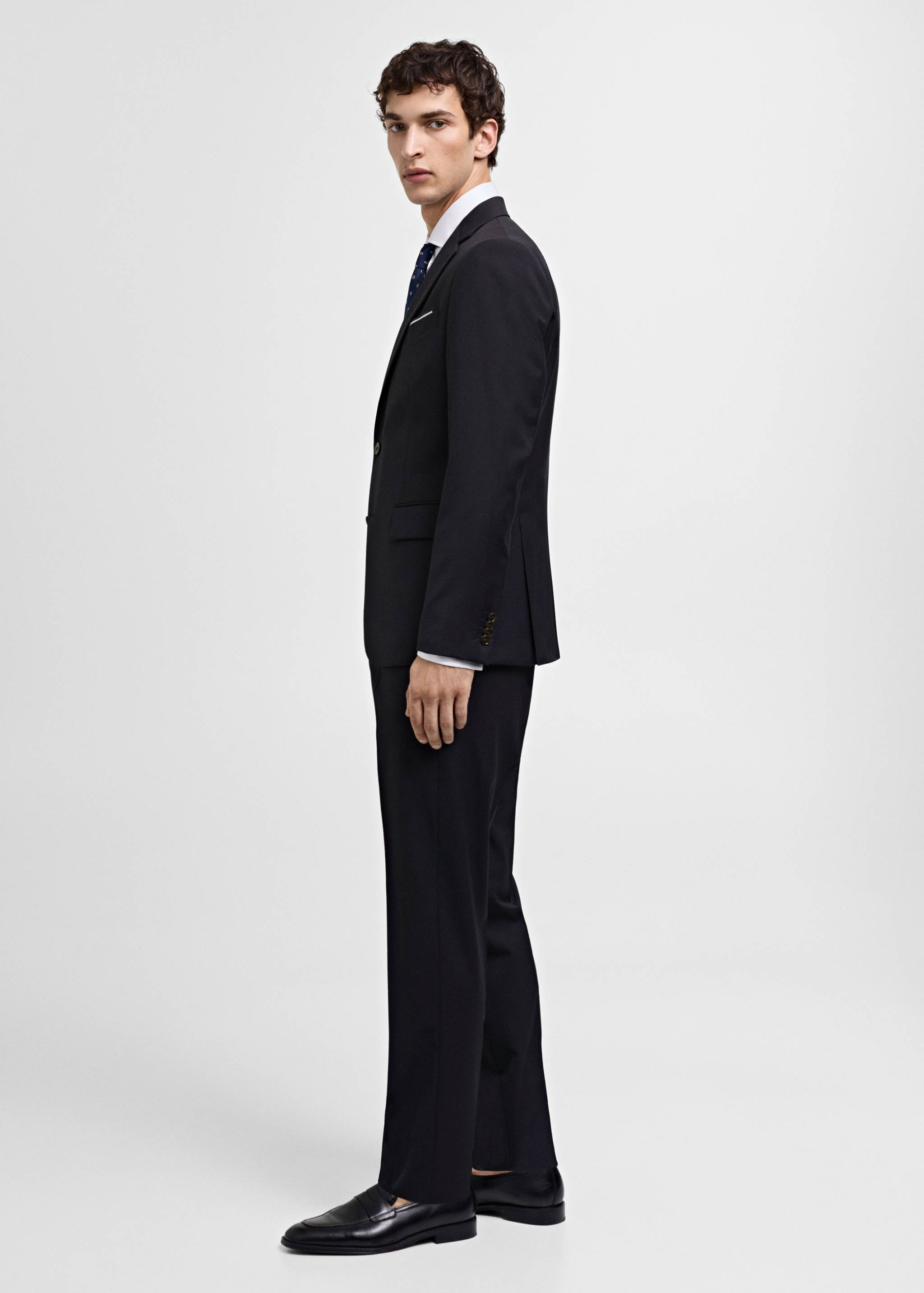 100% virgin wool slim-fit suit jacket - Details of the article 2