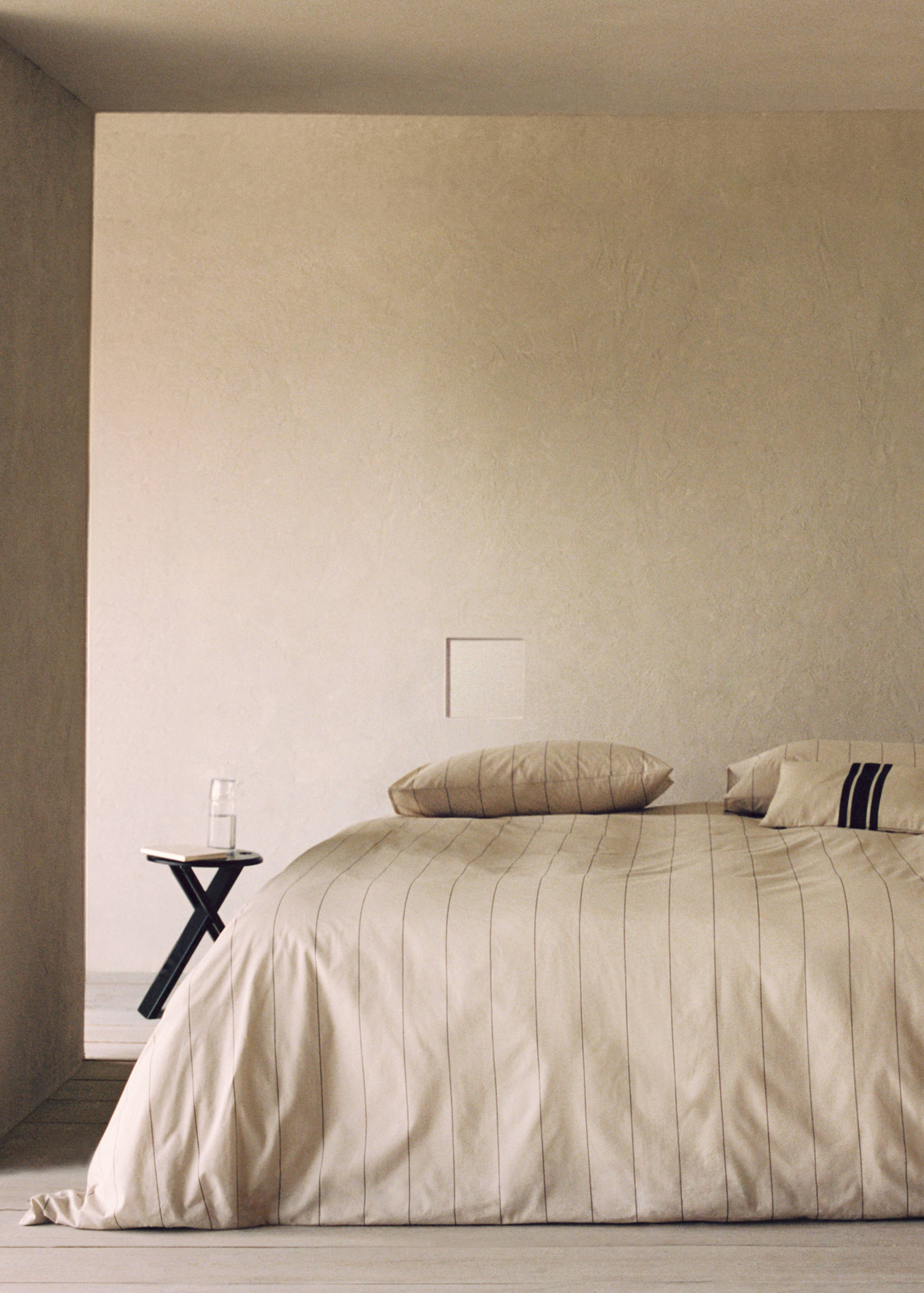 100% cotton striped duvet cover for king bed - Details of the article 6