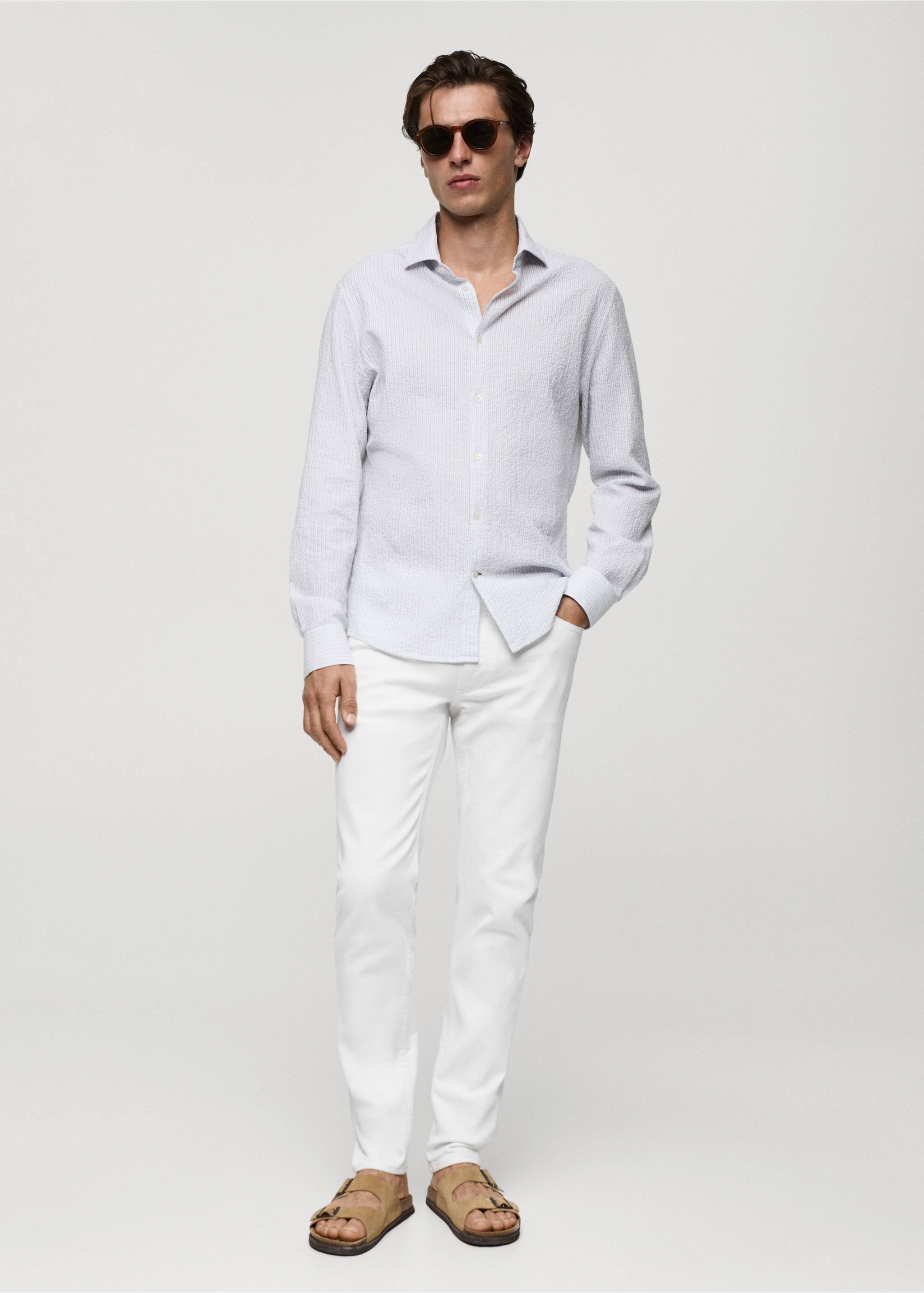 Jeans Jan slim fit - Plano general, Blanco. Ref: 77010597-00.