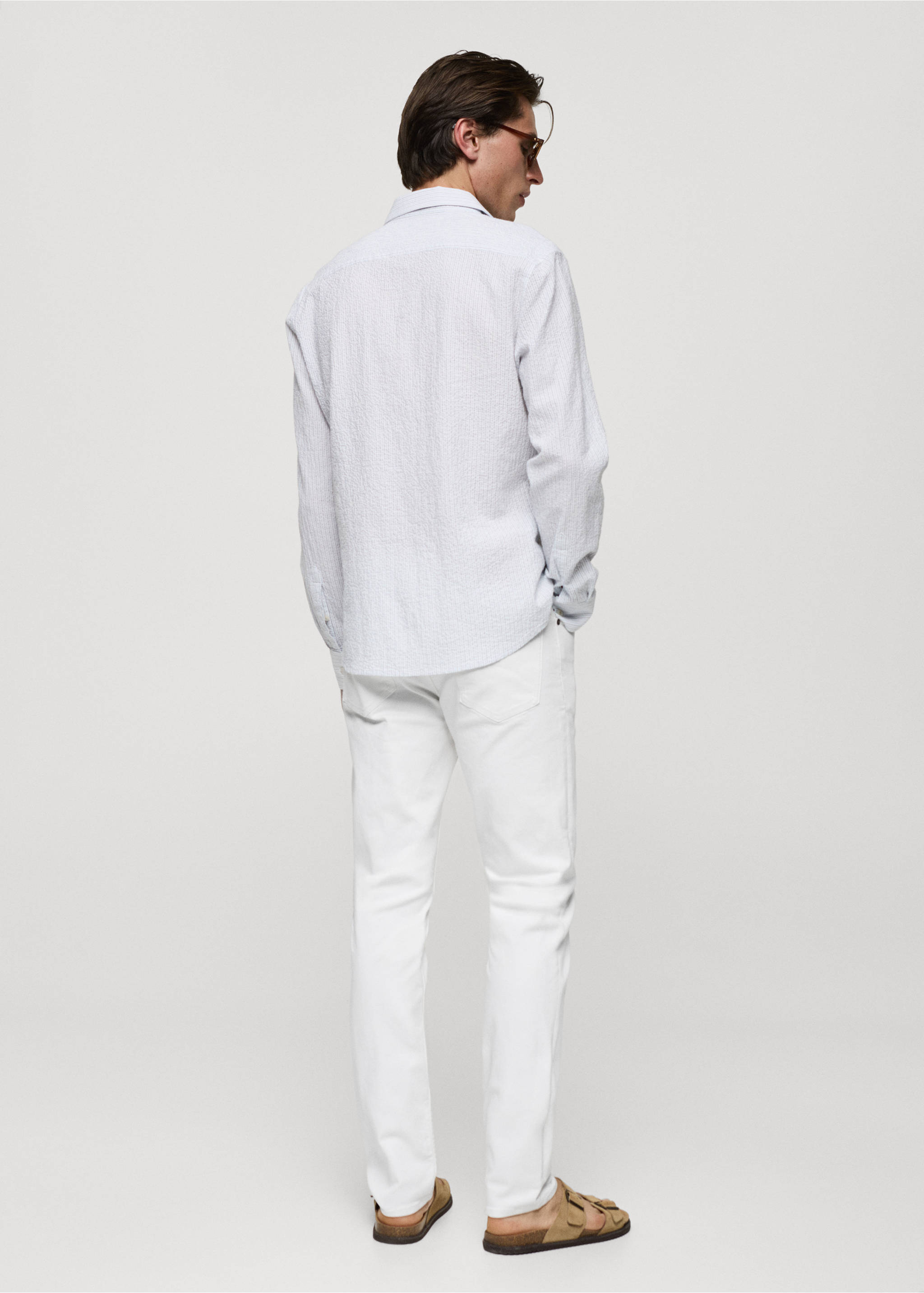 Jeans Jan slim fit - Reverso del artículo, Blanco. Ref: 77010597-00.