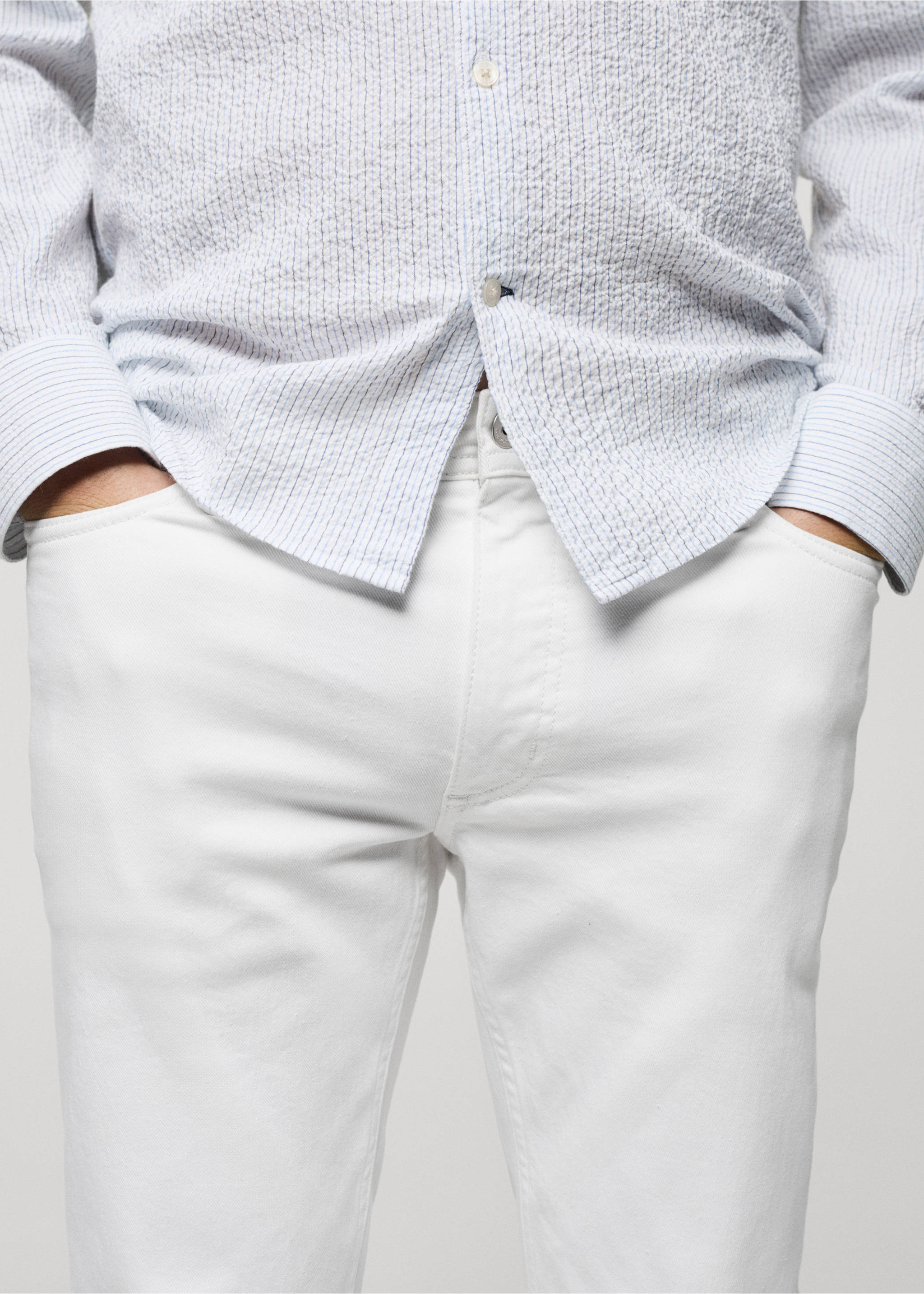 Jeans Jan slim fit - Detalle del artículo 1, Blanco. Ref: 77010597-00.