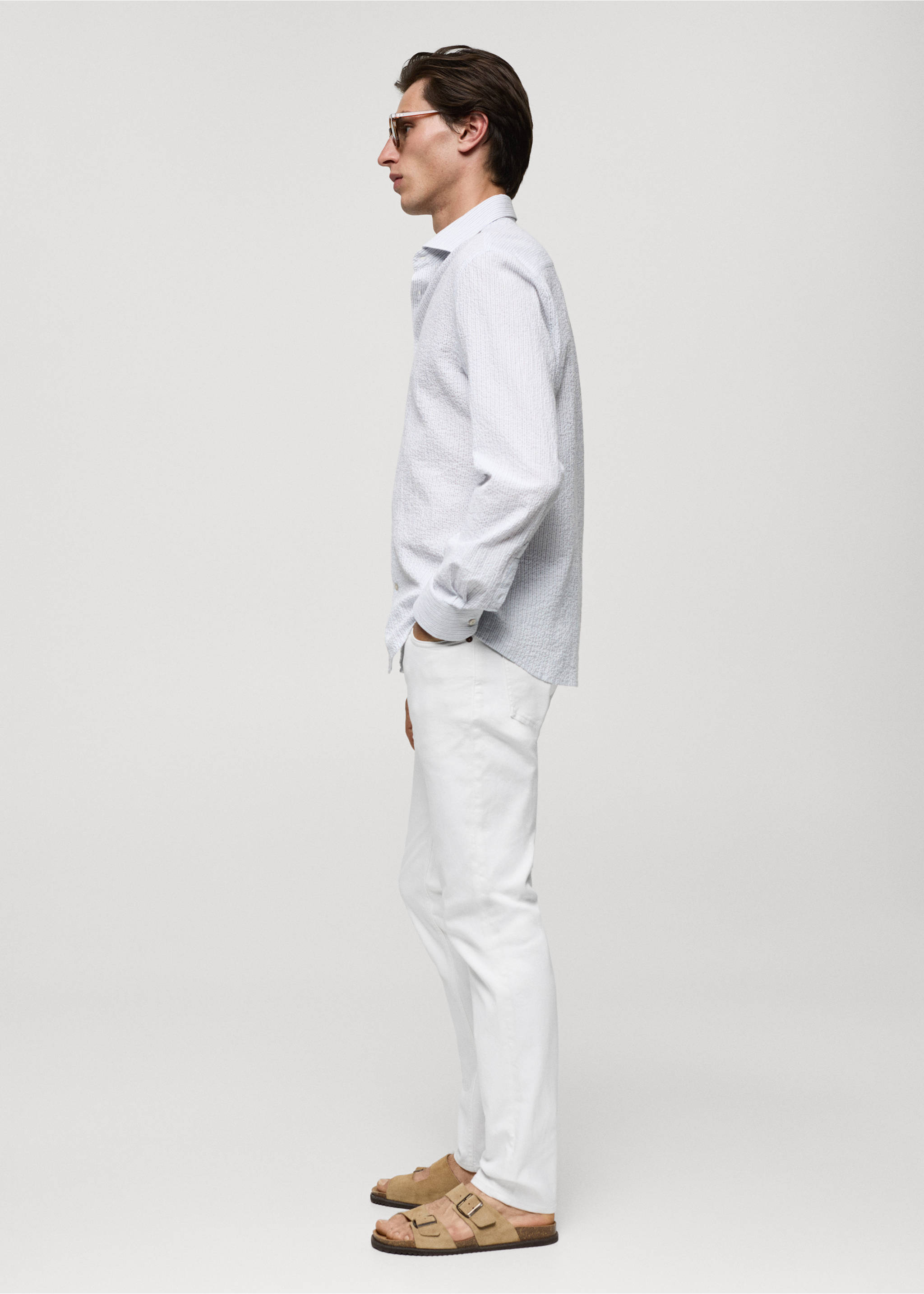 Jeans Jan slim fit - Detalle del artículo 2, Blanco. Ref: 77010597-00.