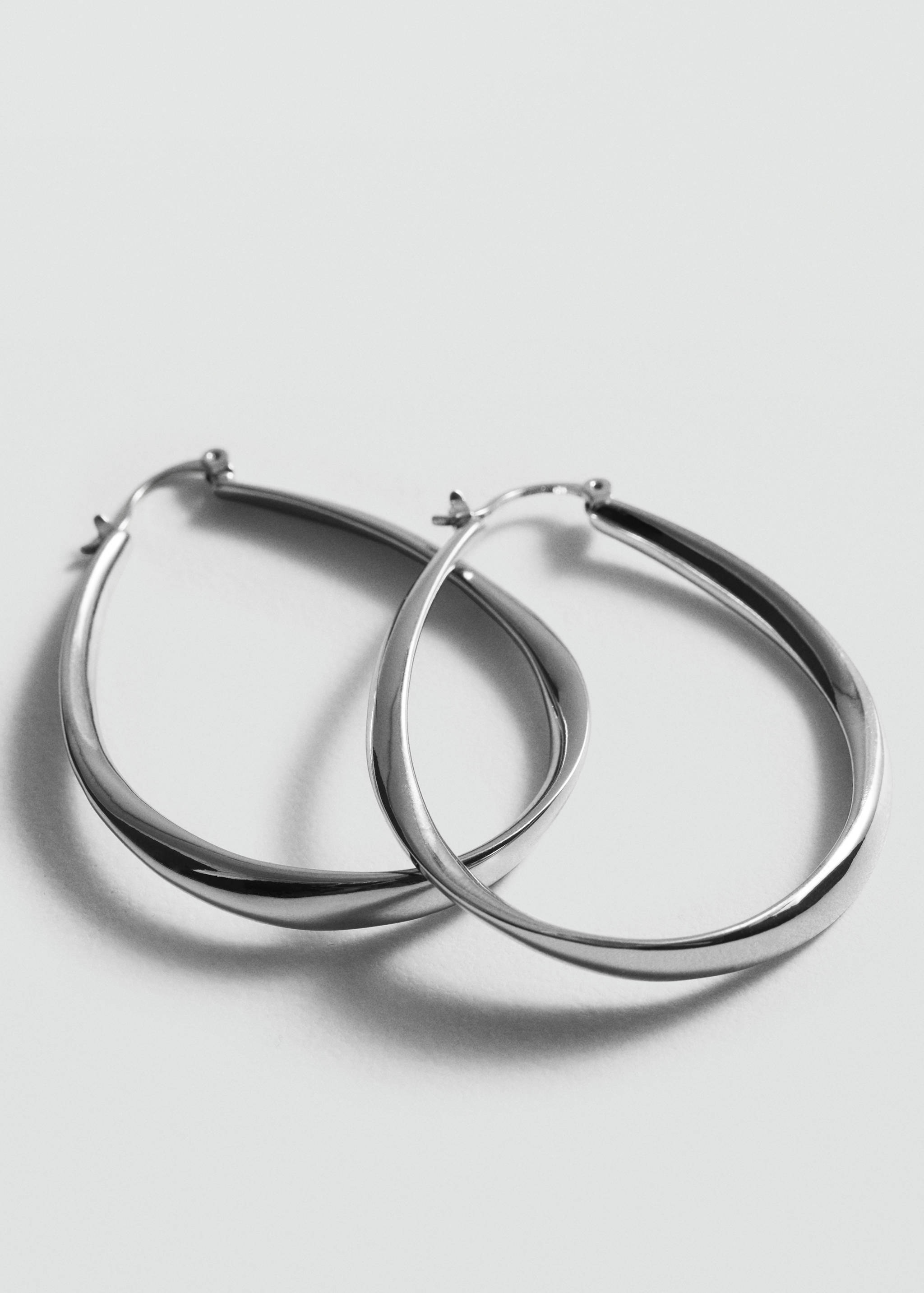 Oval hoop earrings - Medium plane