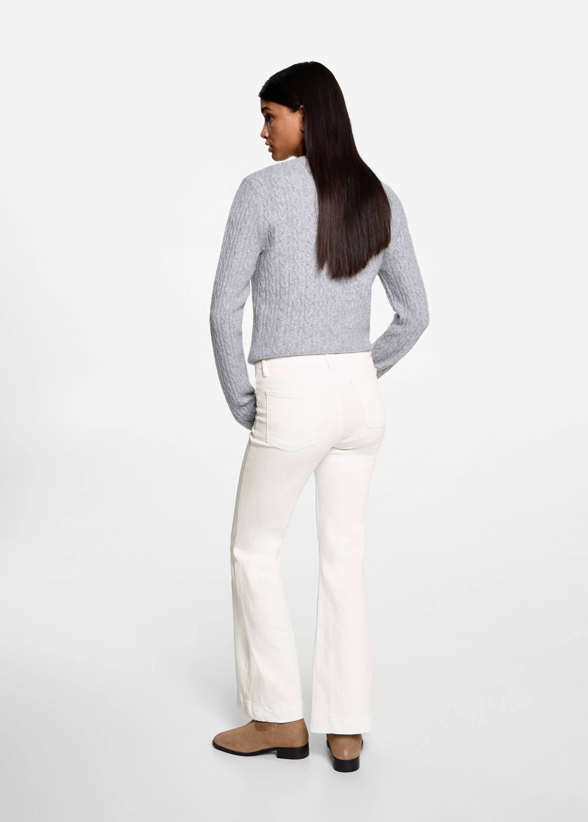 Flared jeans with pocket - Reverse of the article