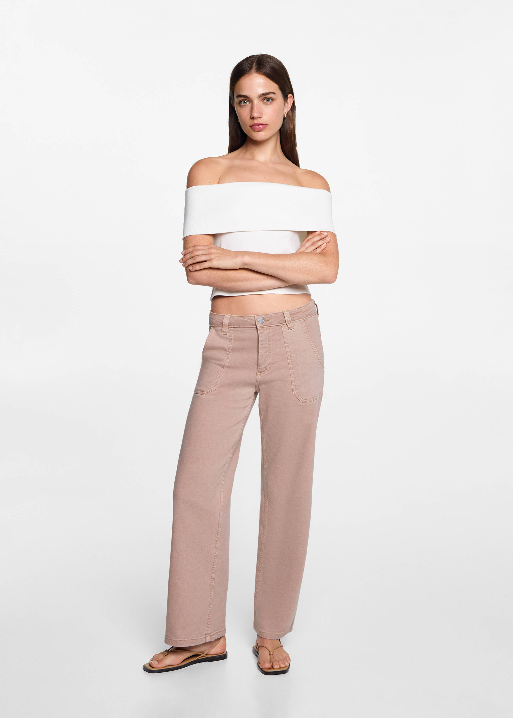 Culotte jeans with pockets - General plane
