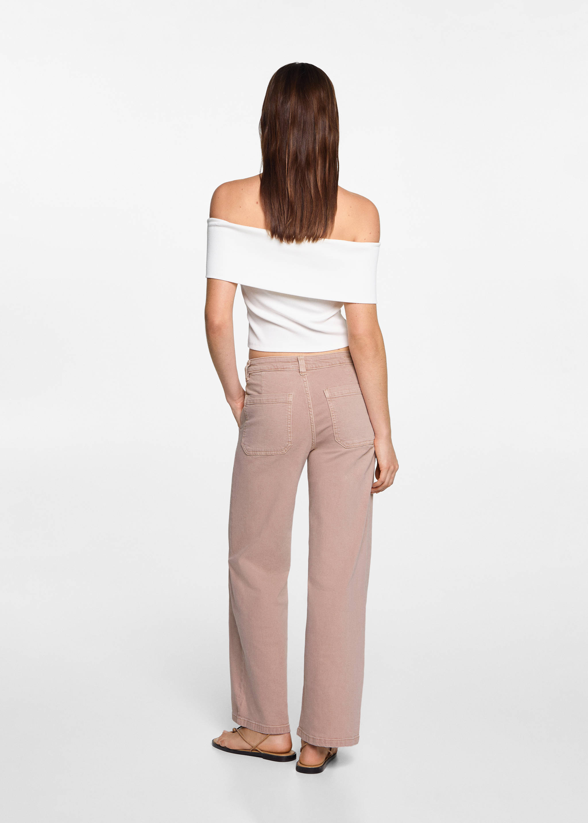 Culotte jeans with pockets - Reverse of the article