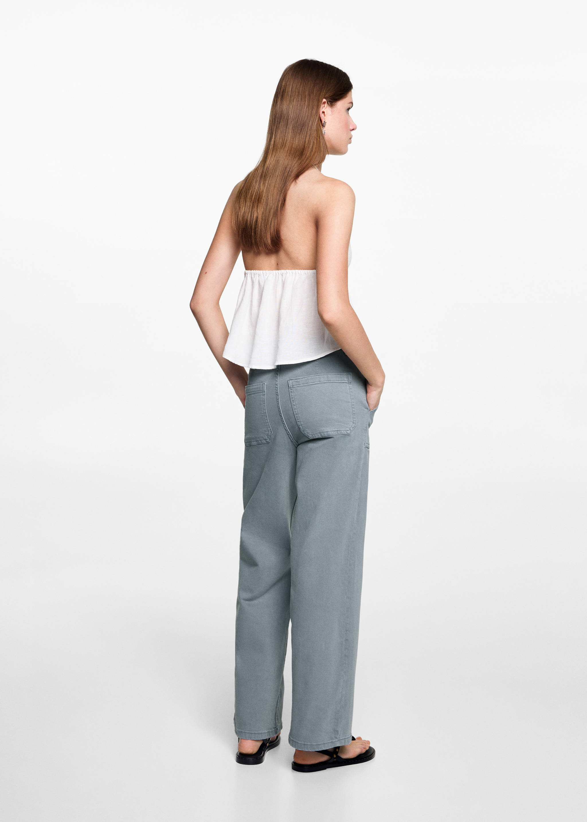 Culotte trousers with pockets - Reverse of the article