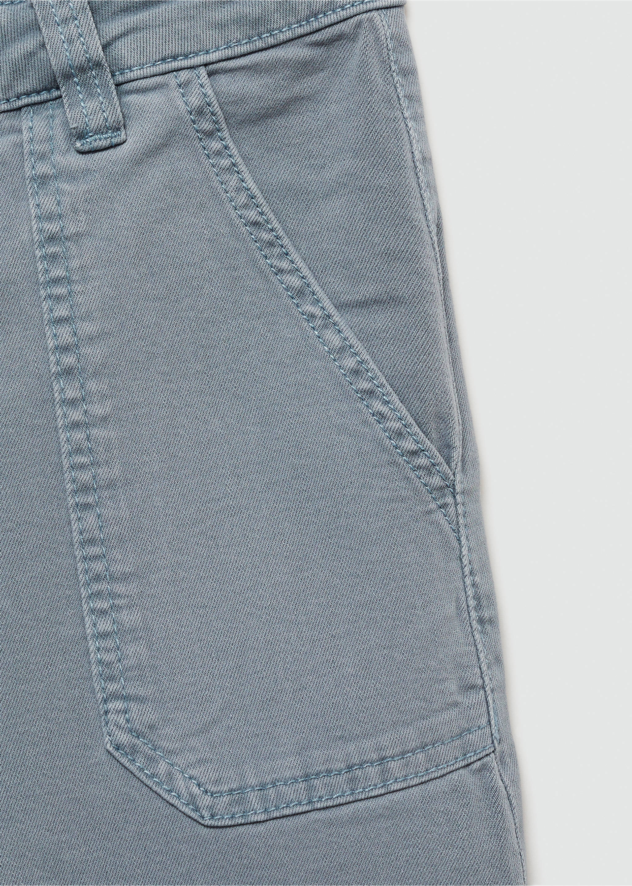 Pantalón culotte bolsillos - Detalle del artículo 0, Azul. Ref: 77010612-00.