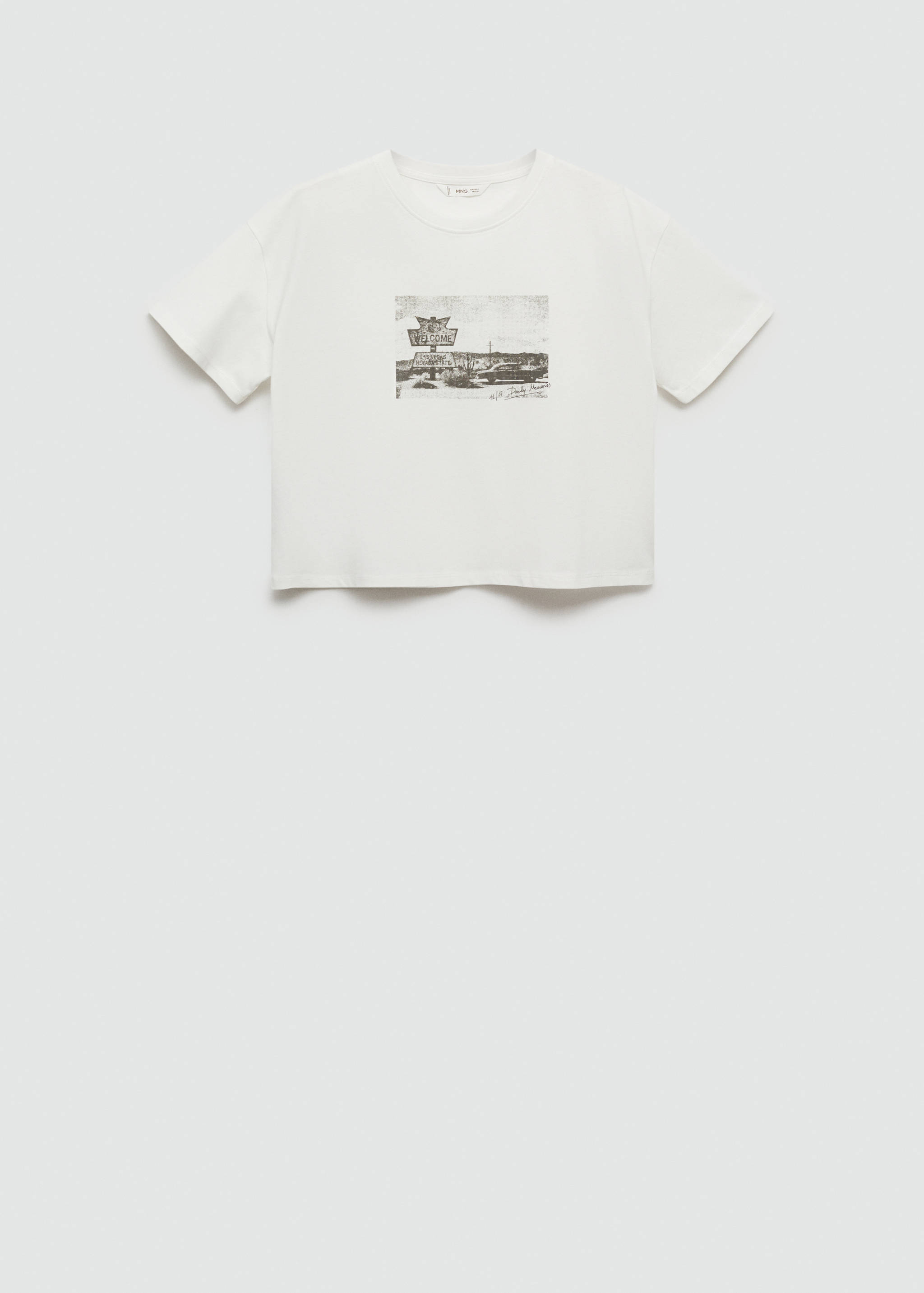 Printed cropped t-shirt - Article without model