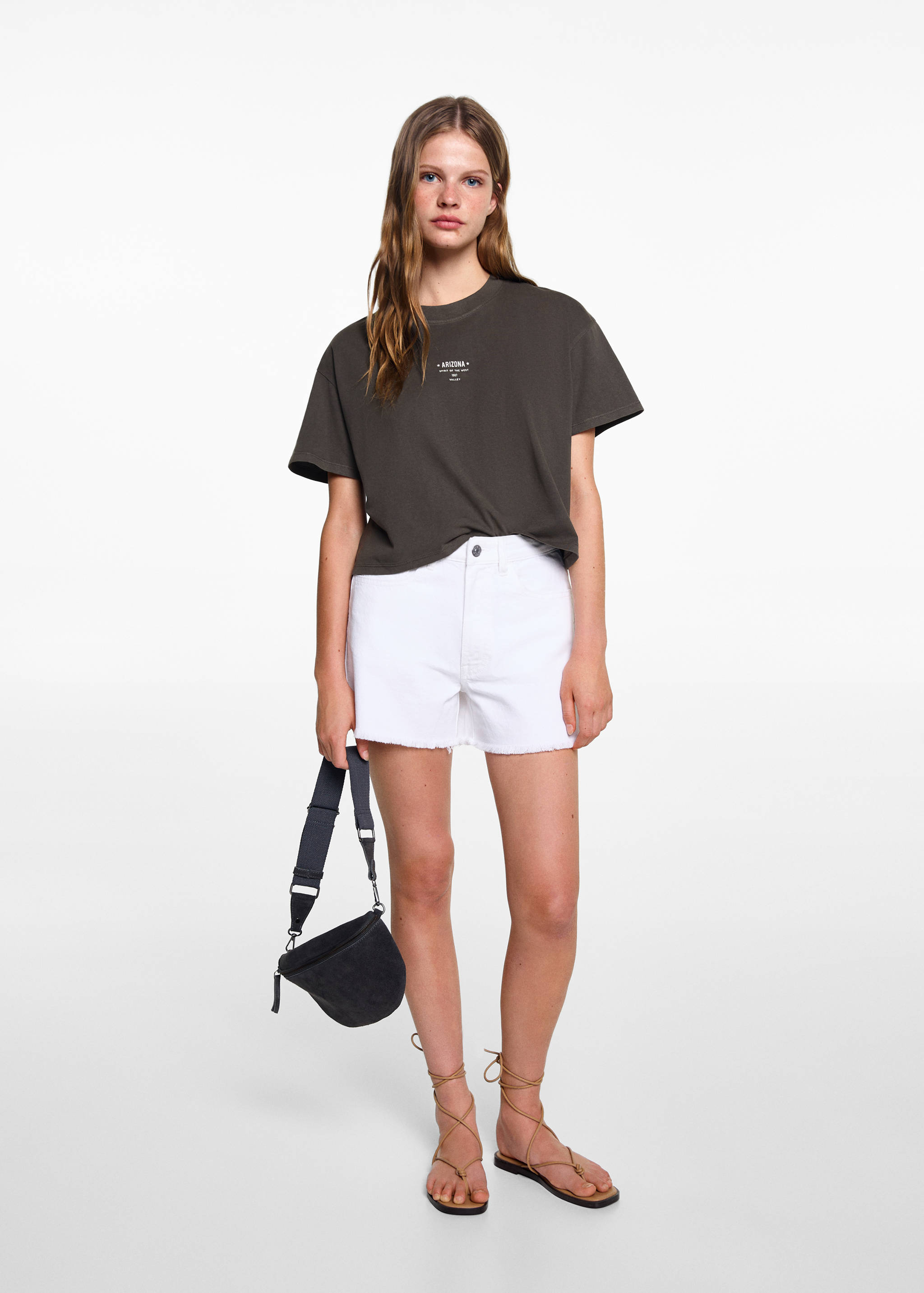 T-shirt crop imprimé - Plan général