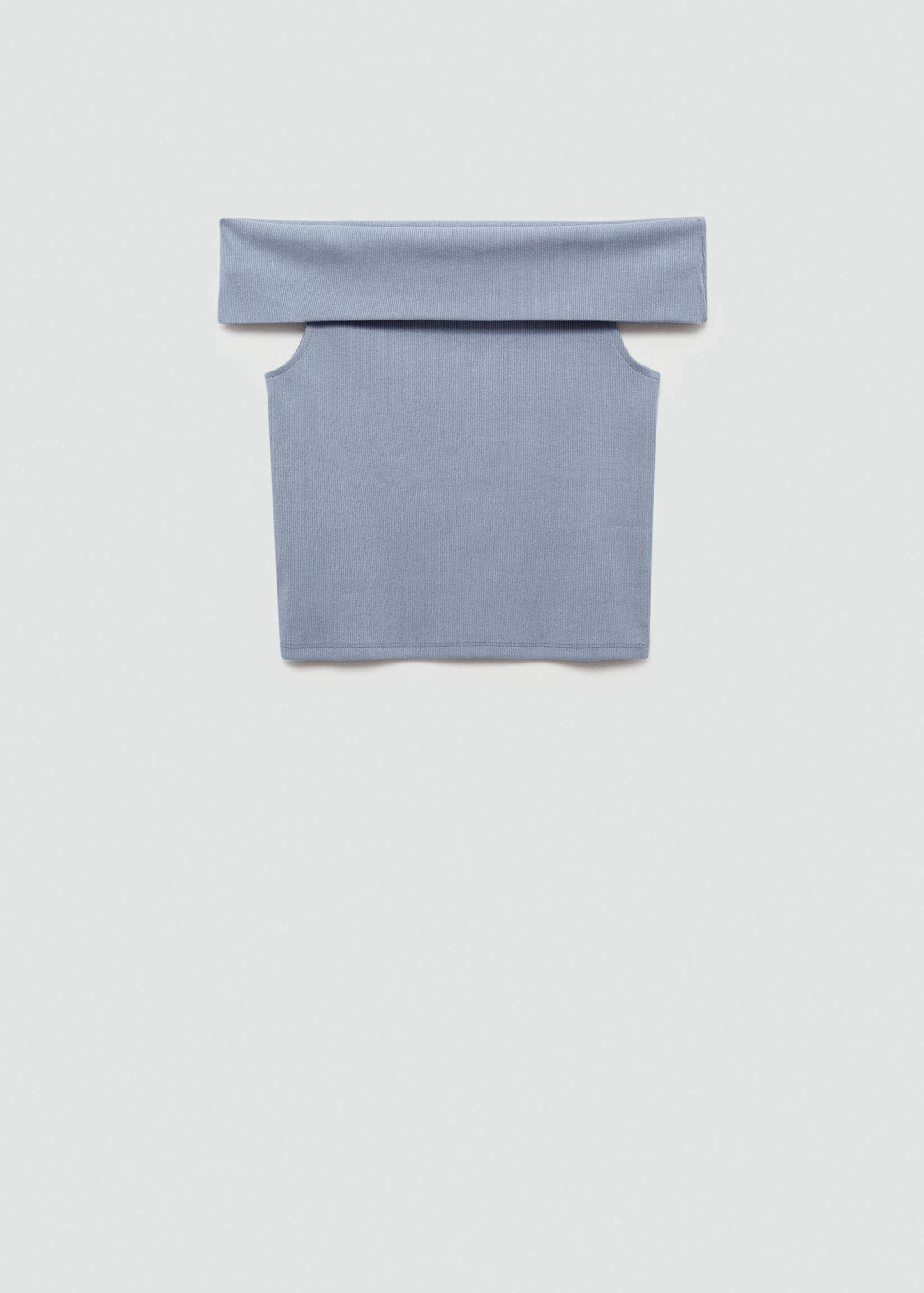 Top maille côtelée épaules dénudées - Article sans modèle