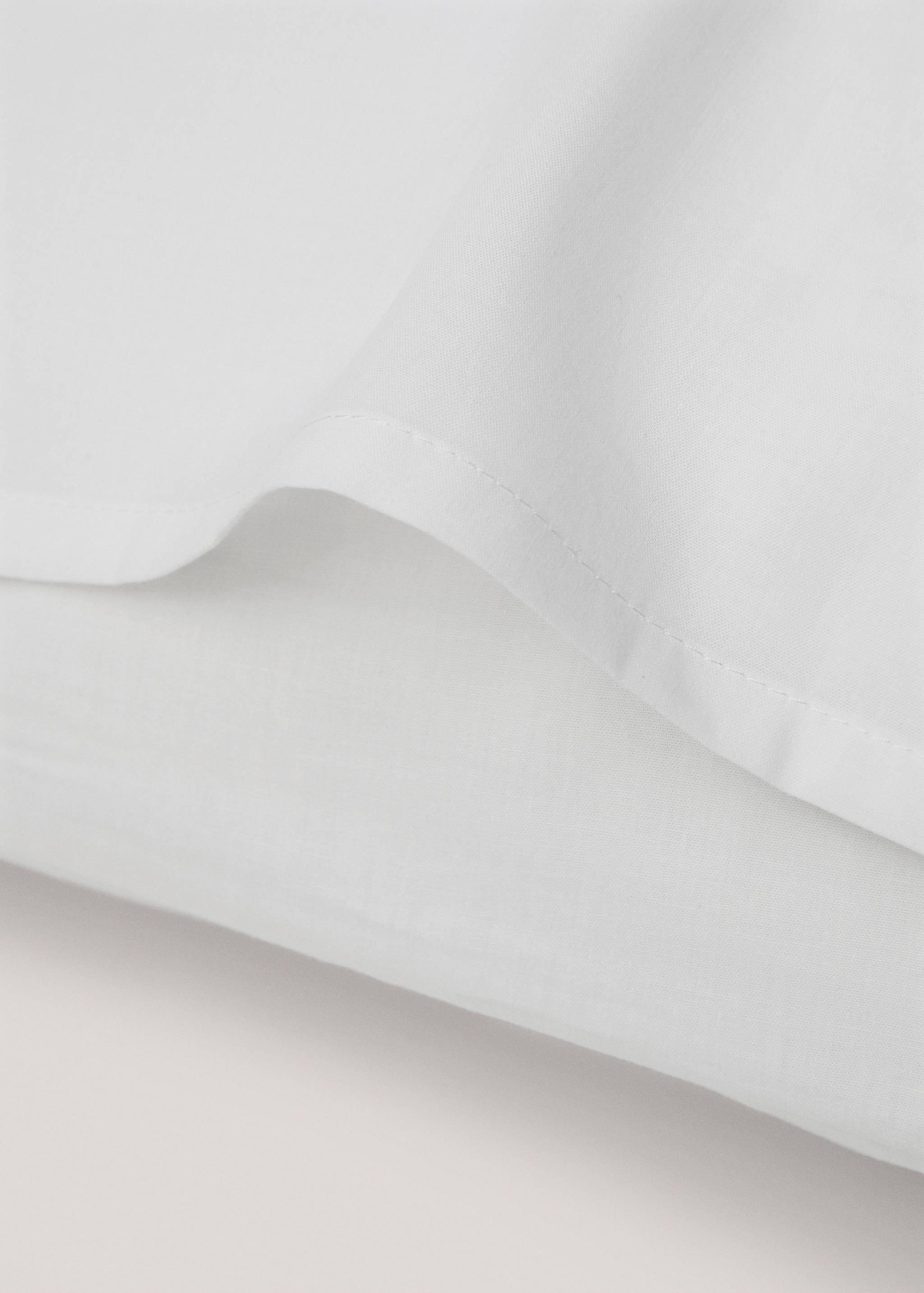 Floral embroidered cotton pillowcase 50x75cm - Details of the article 3