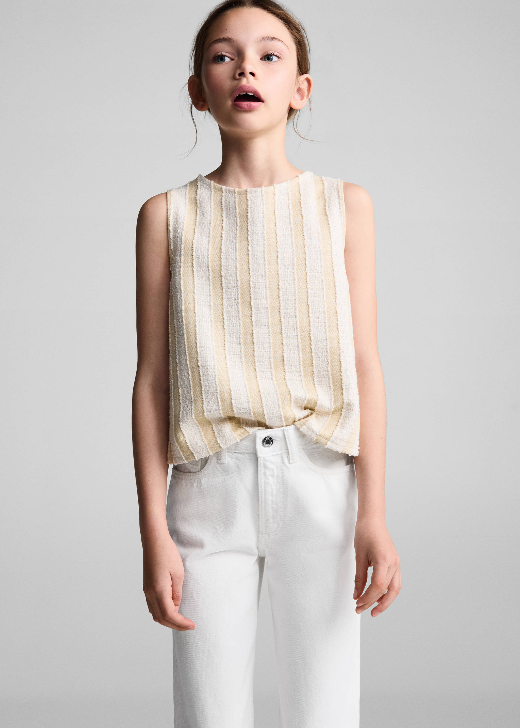 Jeans culotte mid-waist comfort - Medium plane