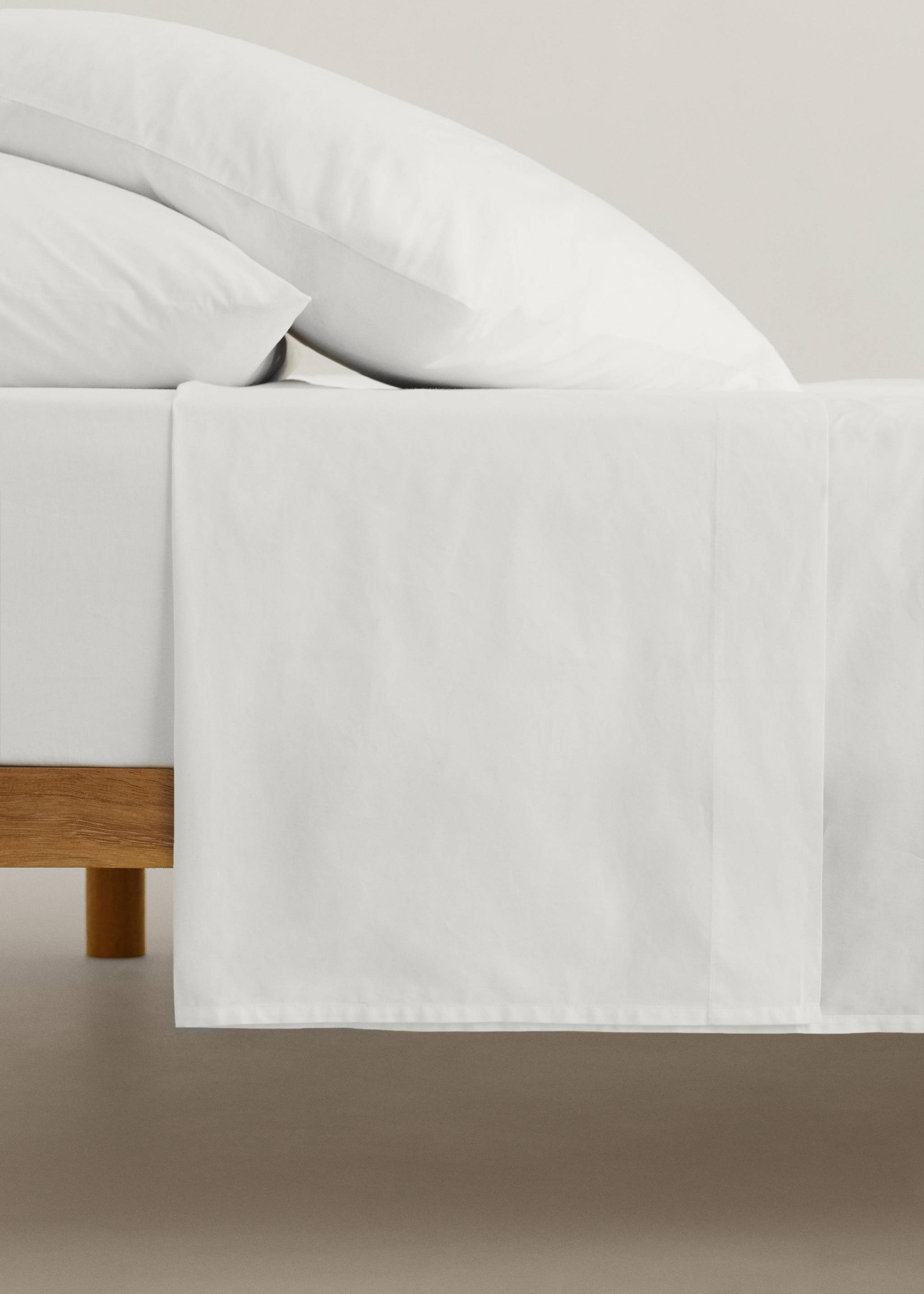 300-thread cotton top sheet 150cm - Medium plane