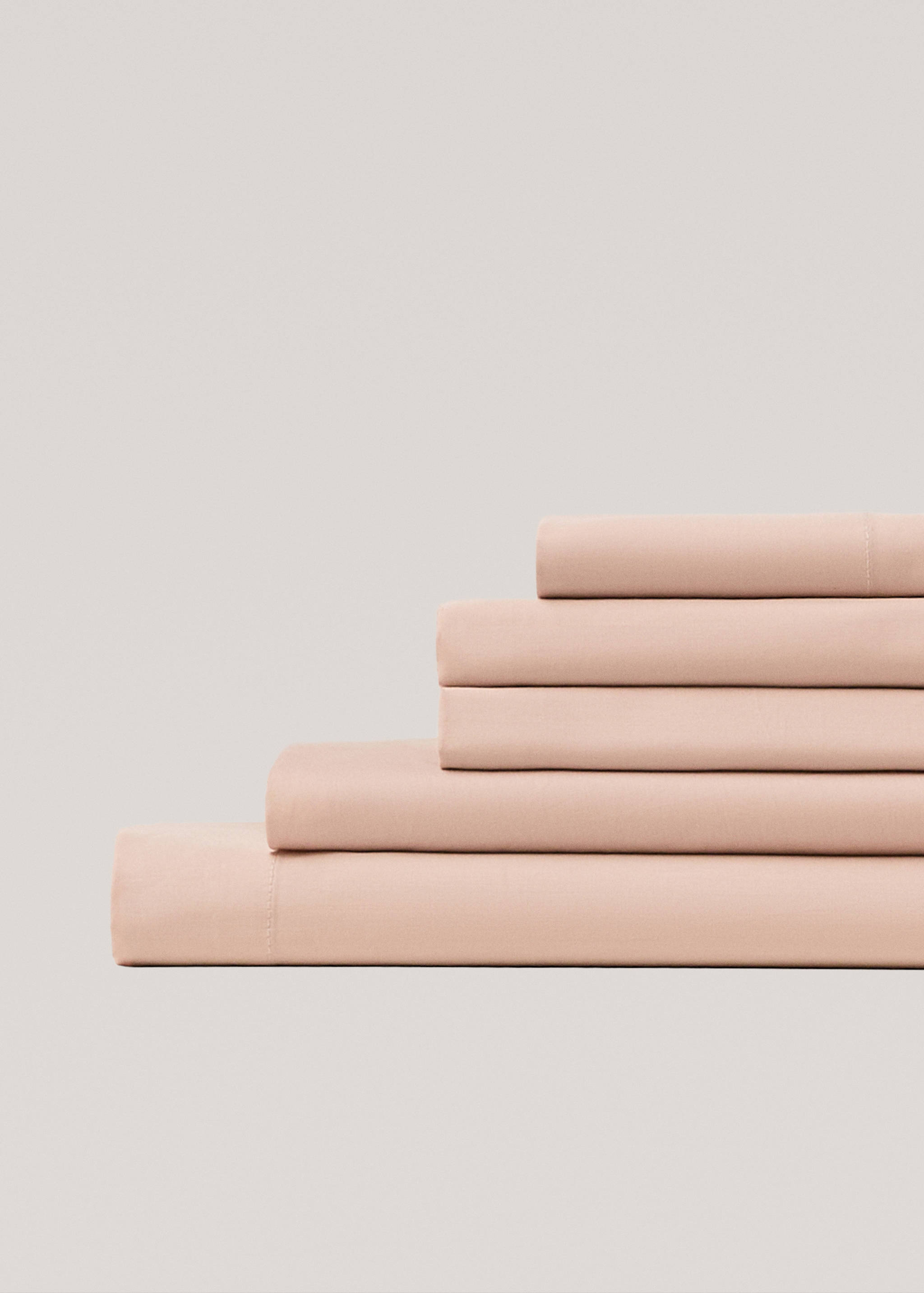 Cotton fitted sheet for queen bed - Medium plane