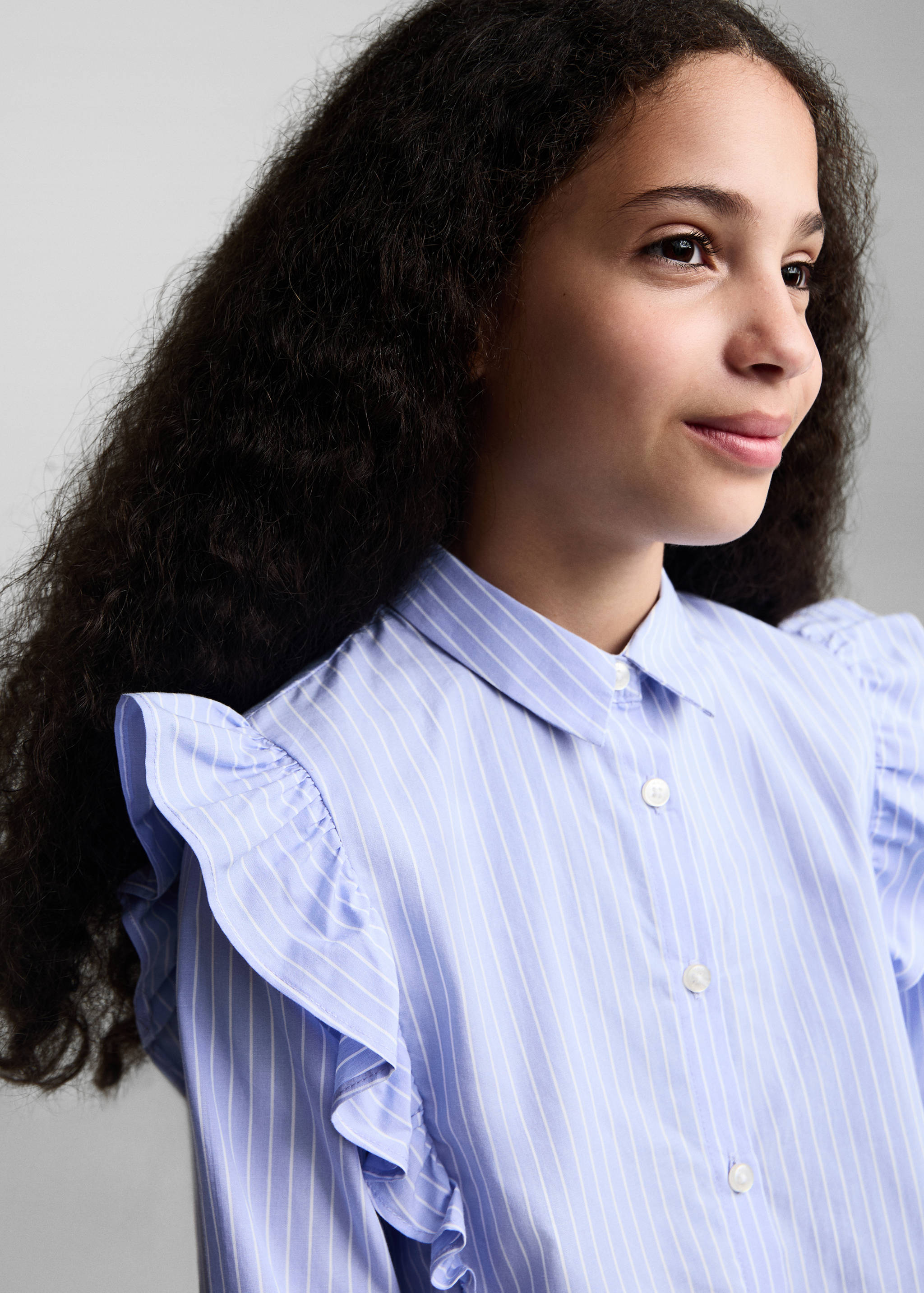 Ruffled cotton shirt - Details of the article 1