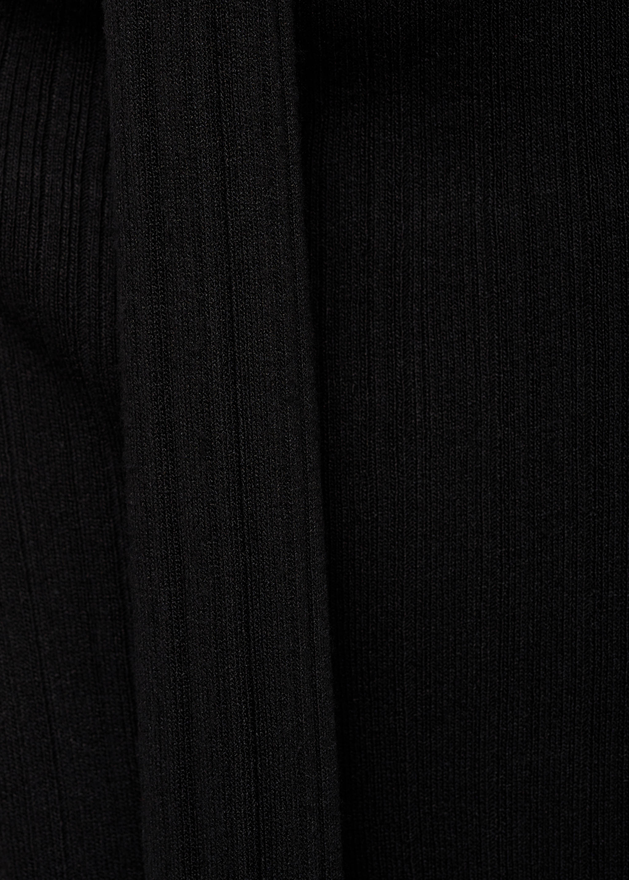 Knitted dress with neck tie - Details of the article 0