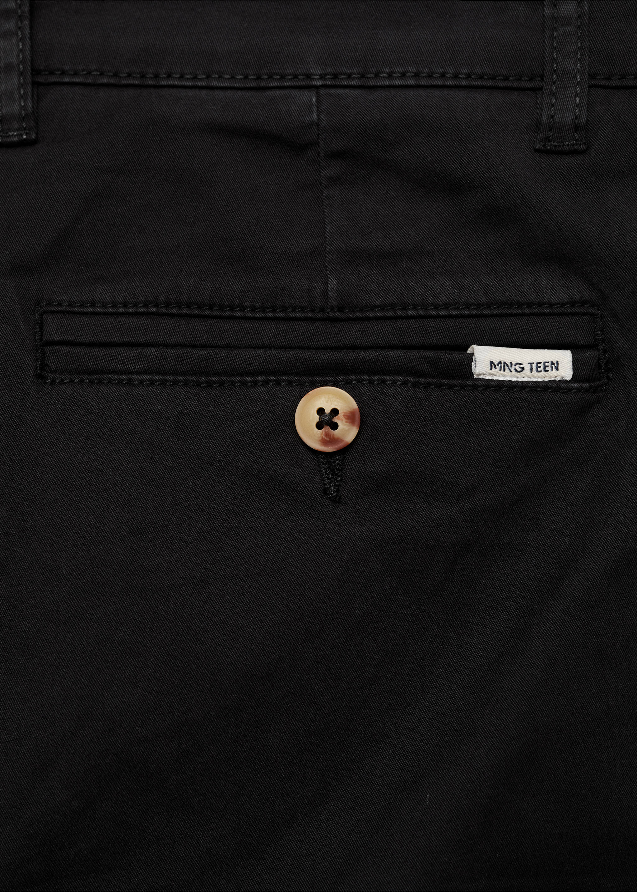 Pantalón chino algodón - Detalle del artículo 0, Negro. Ref: 77011510-00.