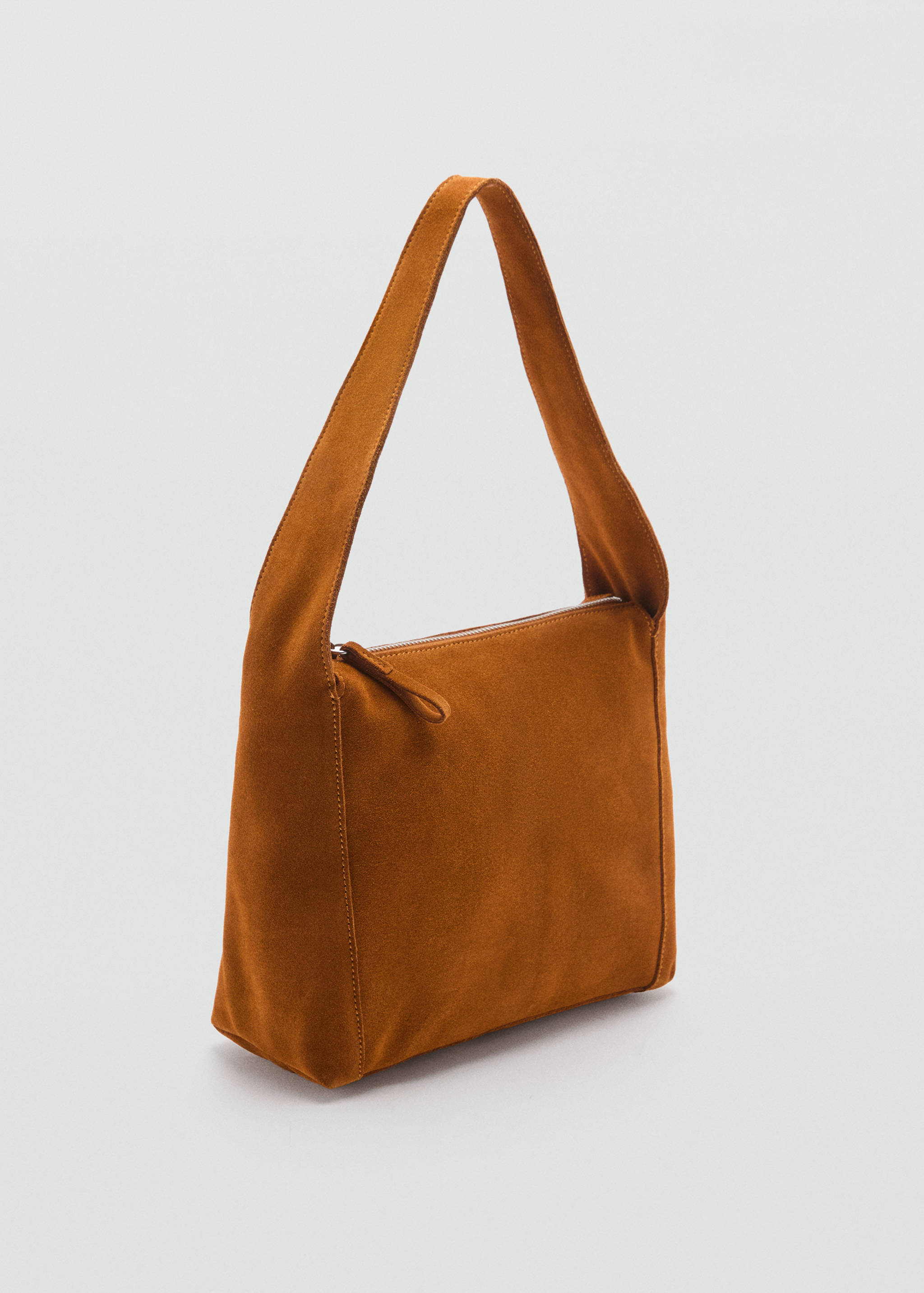 Suede shoulder bag - Medium plane