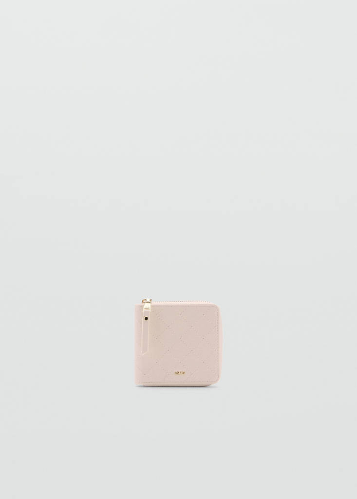 Wallet with decorative stitching — Off White