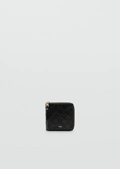 Wallet with decorative stitching — Black 1