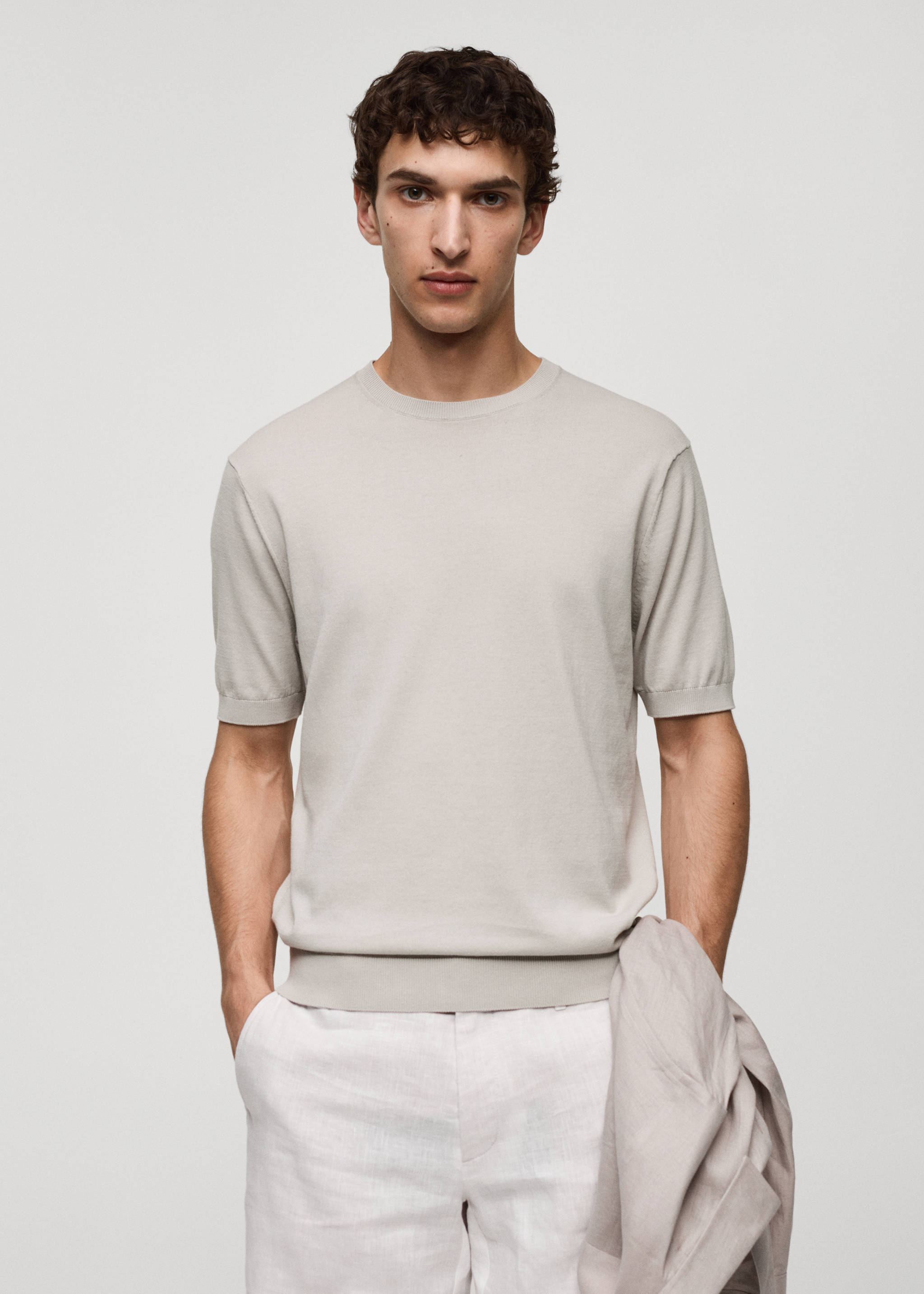 100% cotton knitted t-shirt - Medium plane