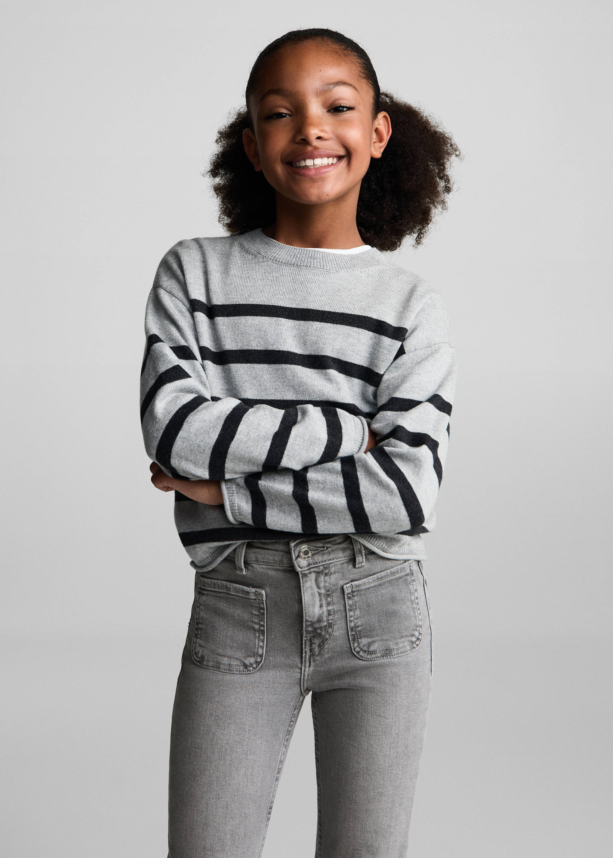 Flared jeans with pocket - Medium plane