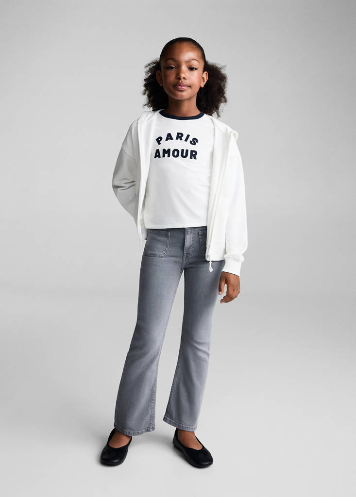 MANGO KIDS - Jean flare poches bleu - 13-14 ans - Fille
