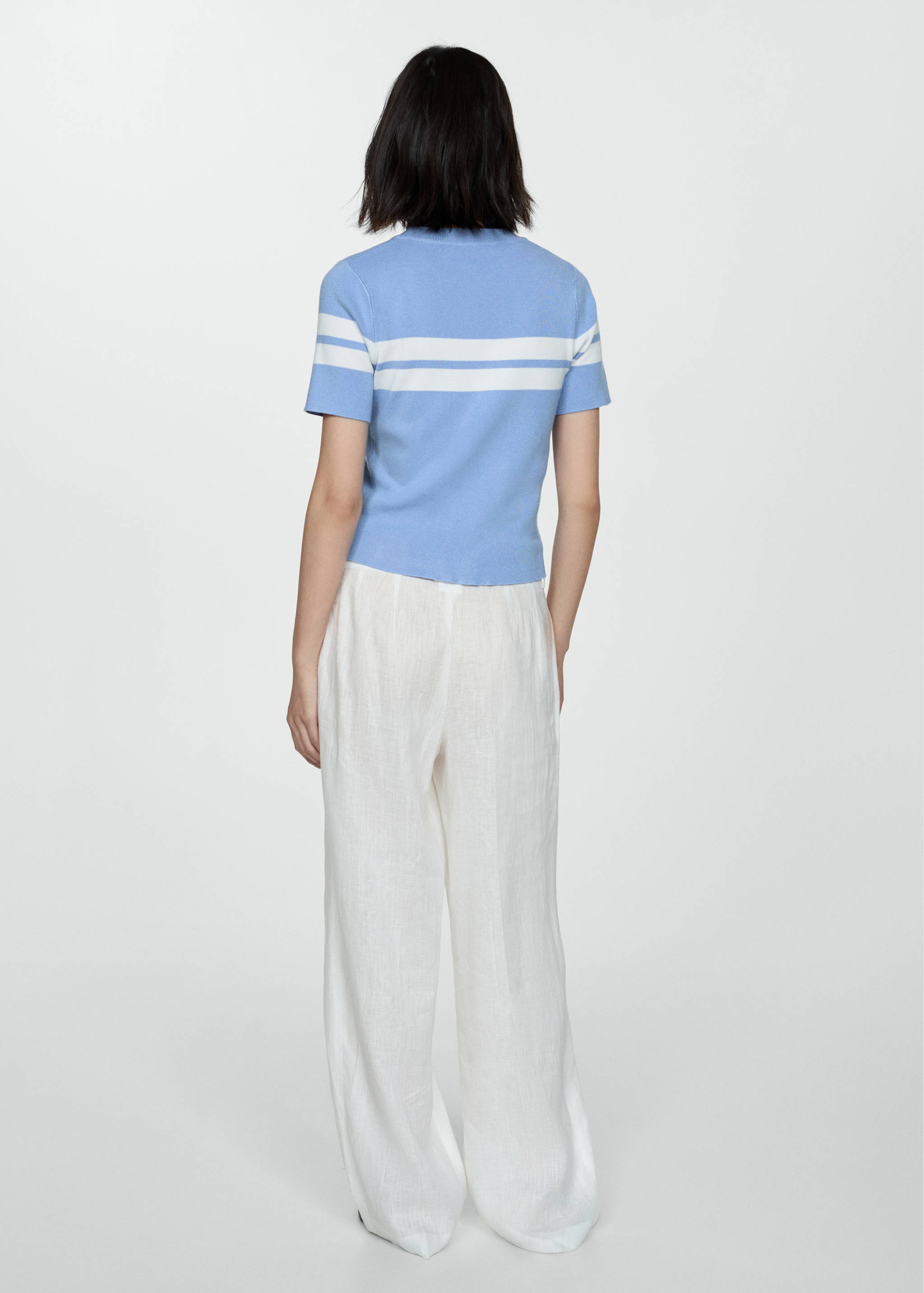 Knit striped sweater - Reverse of the article