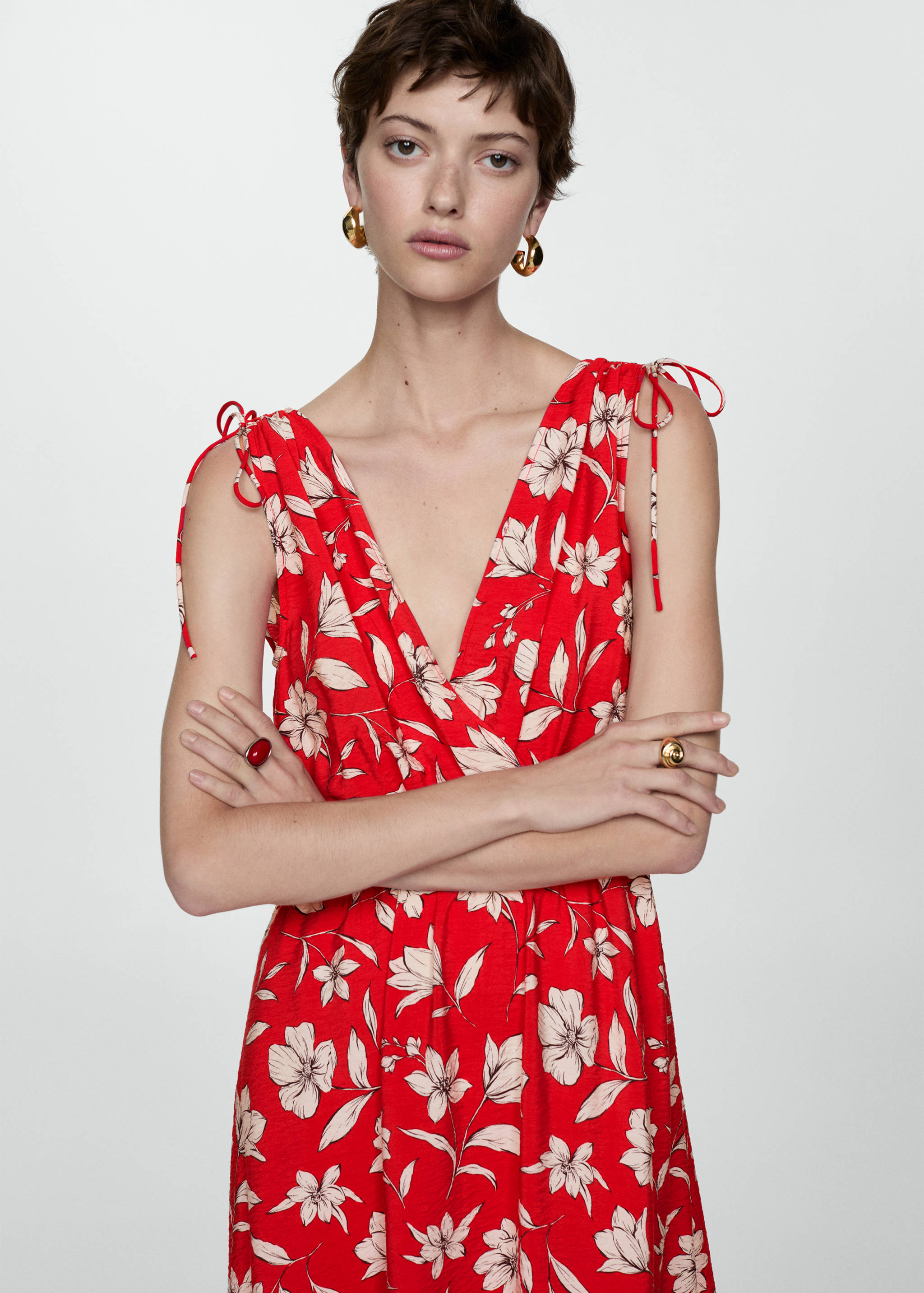 Long printed dress - Medium plane