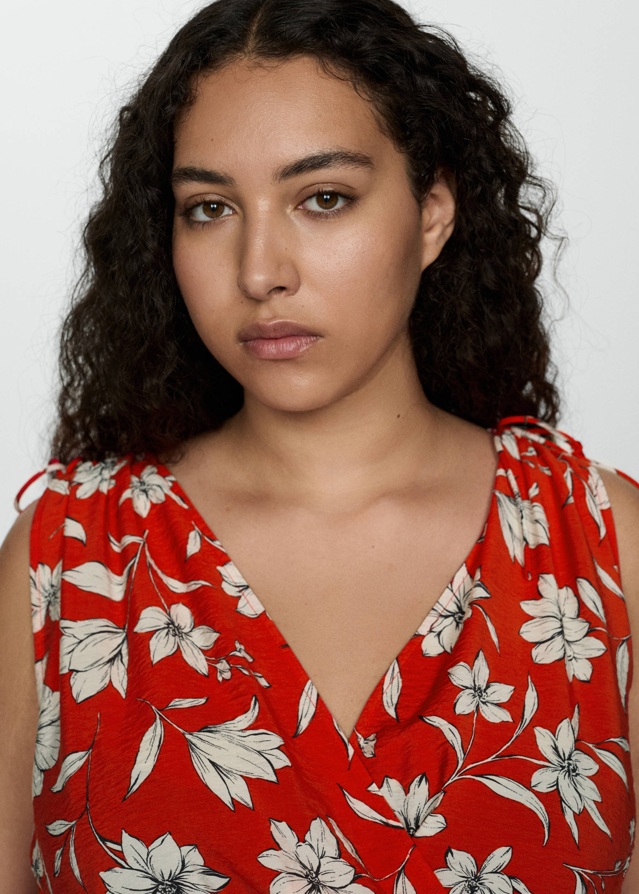 Long printed dress - Details of the article 4