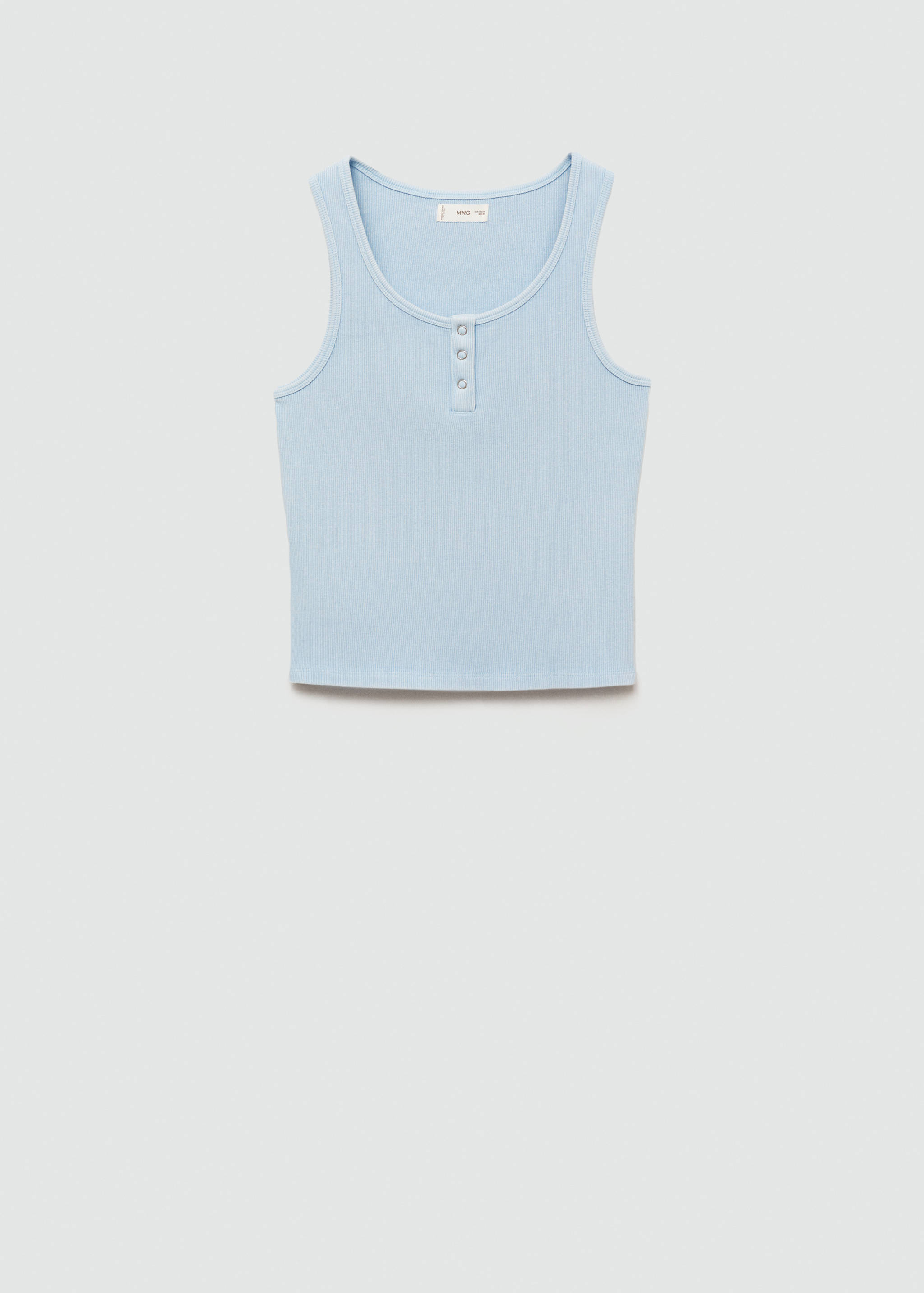 Ribbed cotton-blend top - Article without model