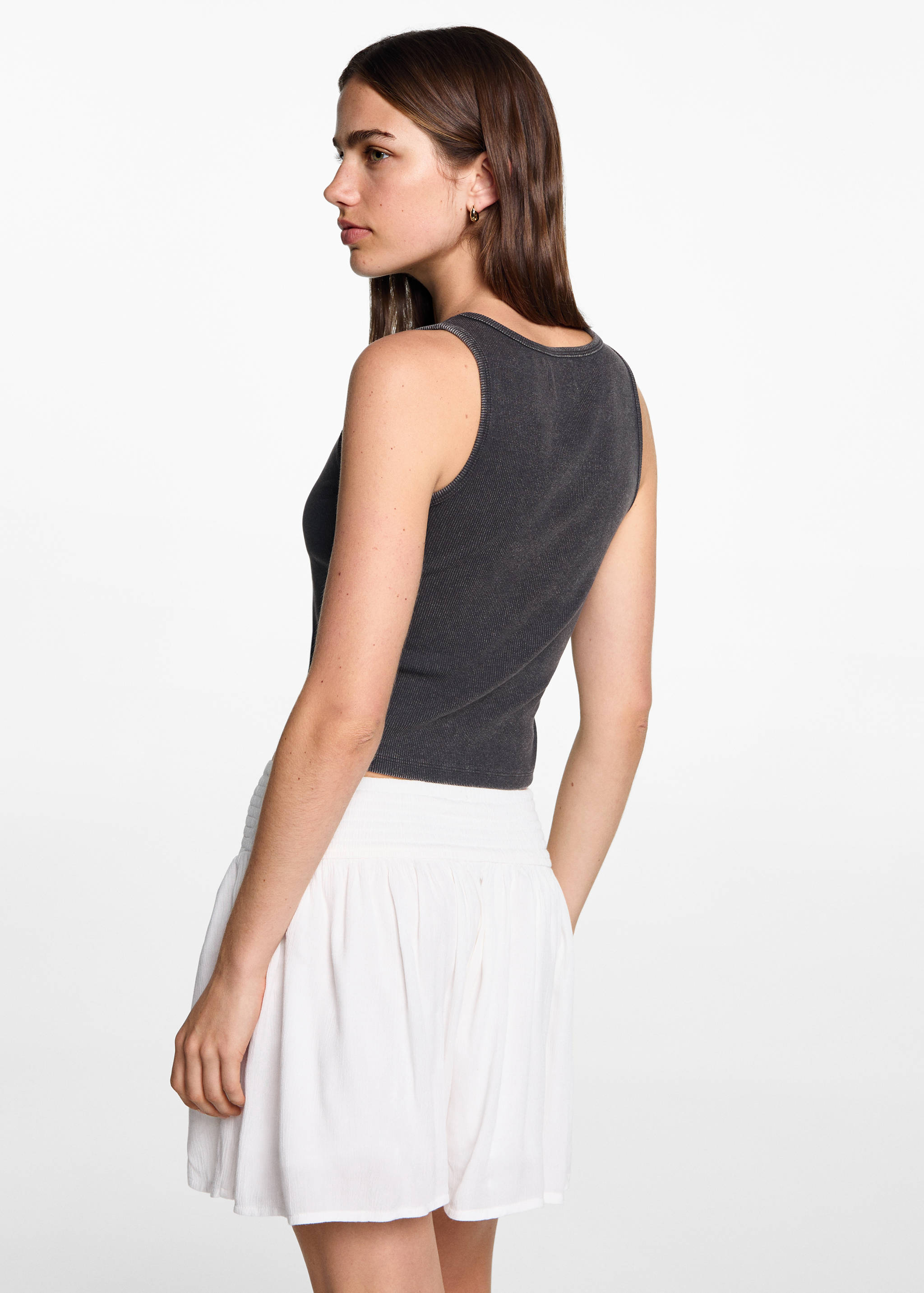 Ribbed cotton-blend top - Reverse of the article