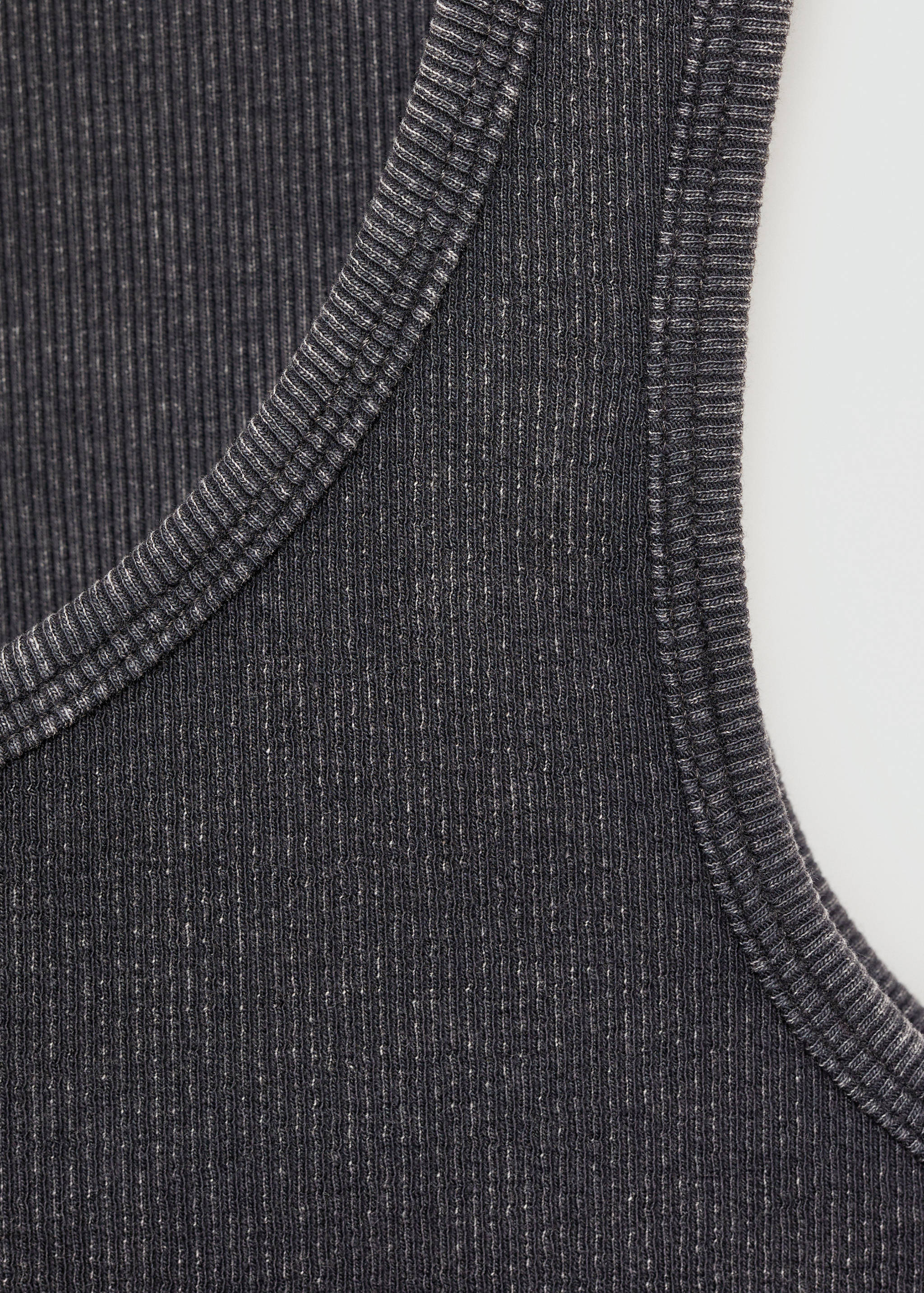 Ribbed cotton-blend top - Details of the article 0