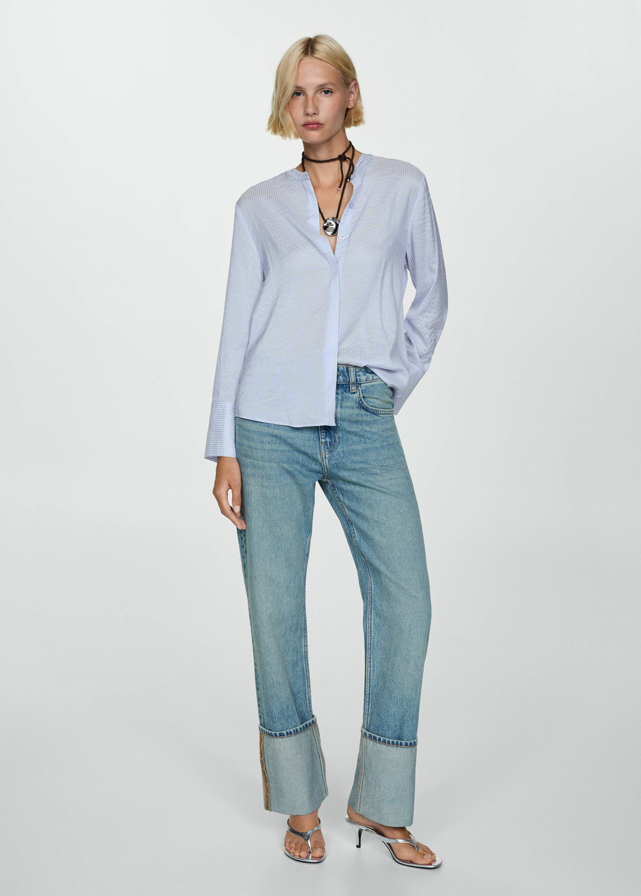 Striped flowy shirt - General plane