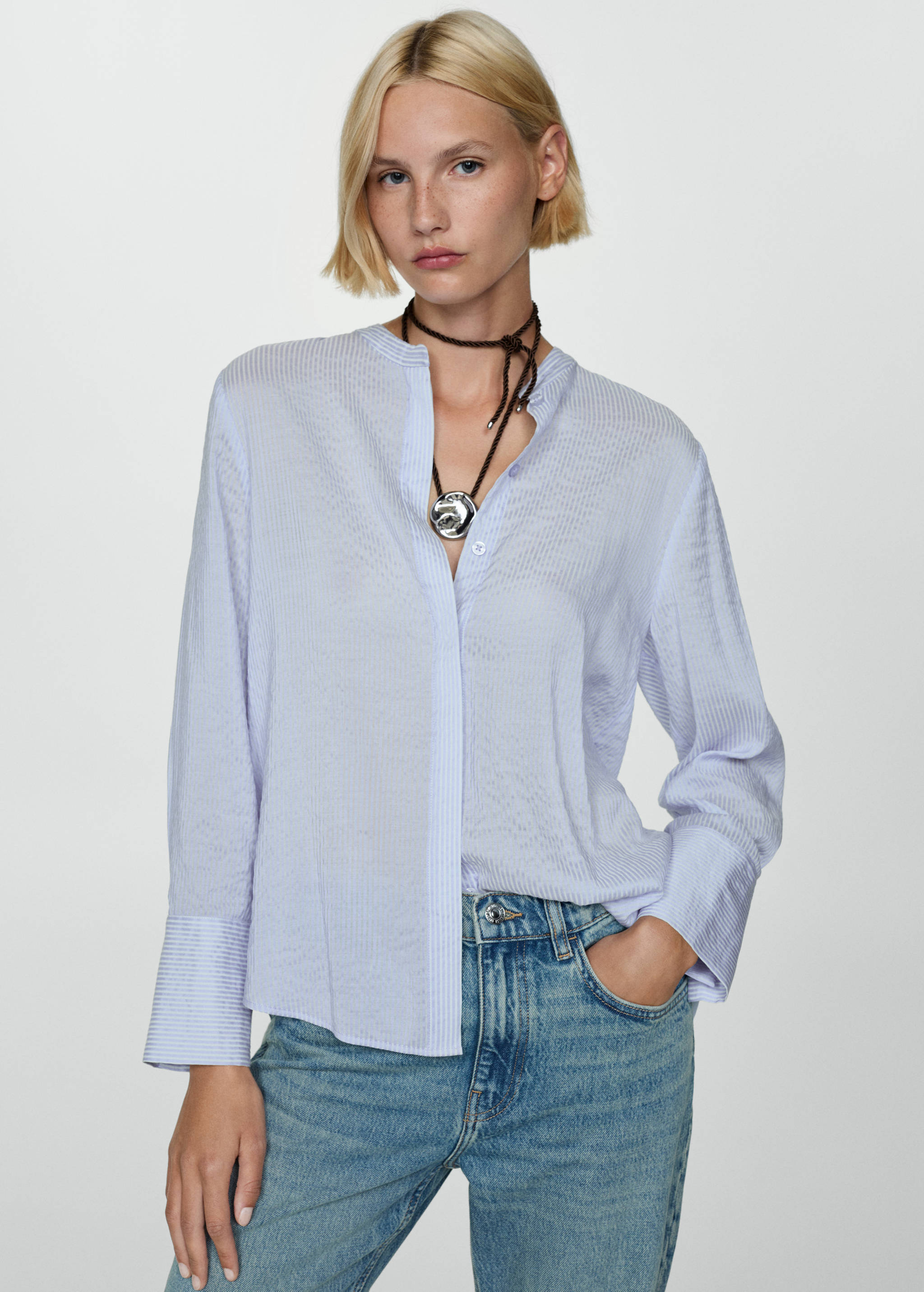 Striped flowy shirt - Medium plane