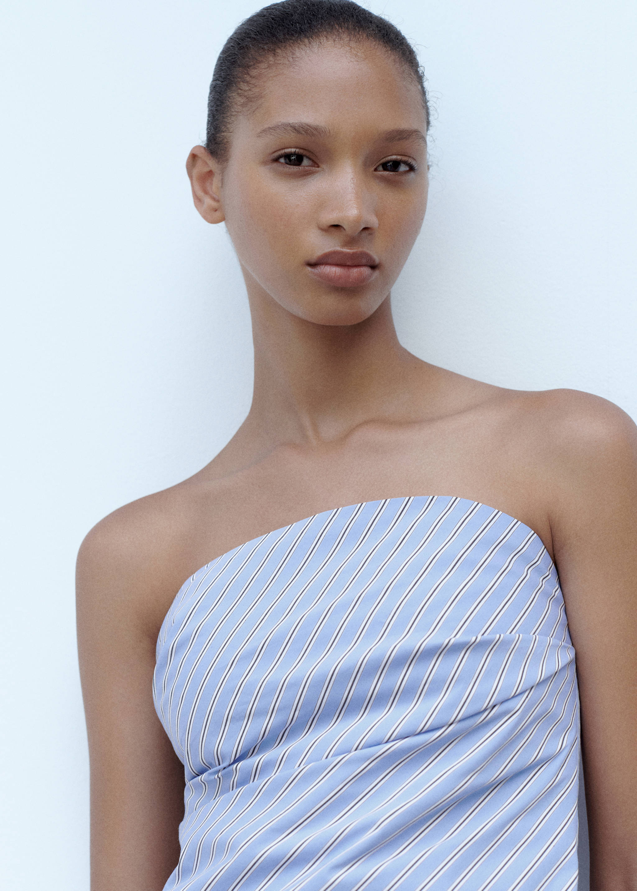 条纹抹胸上衣 - null