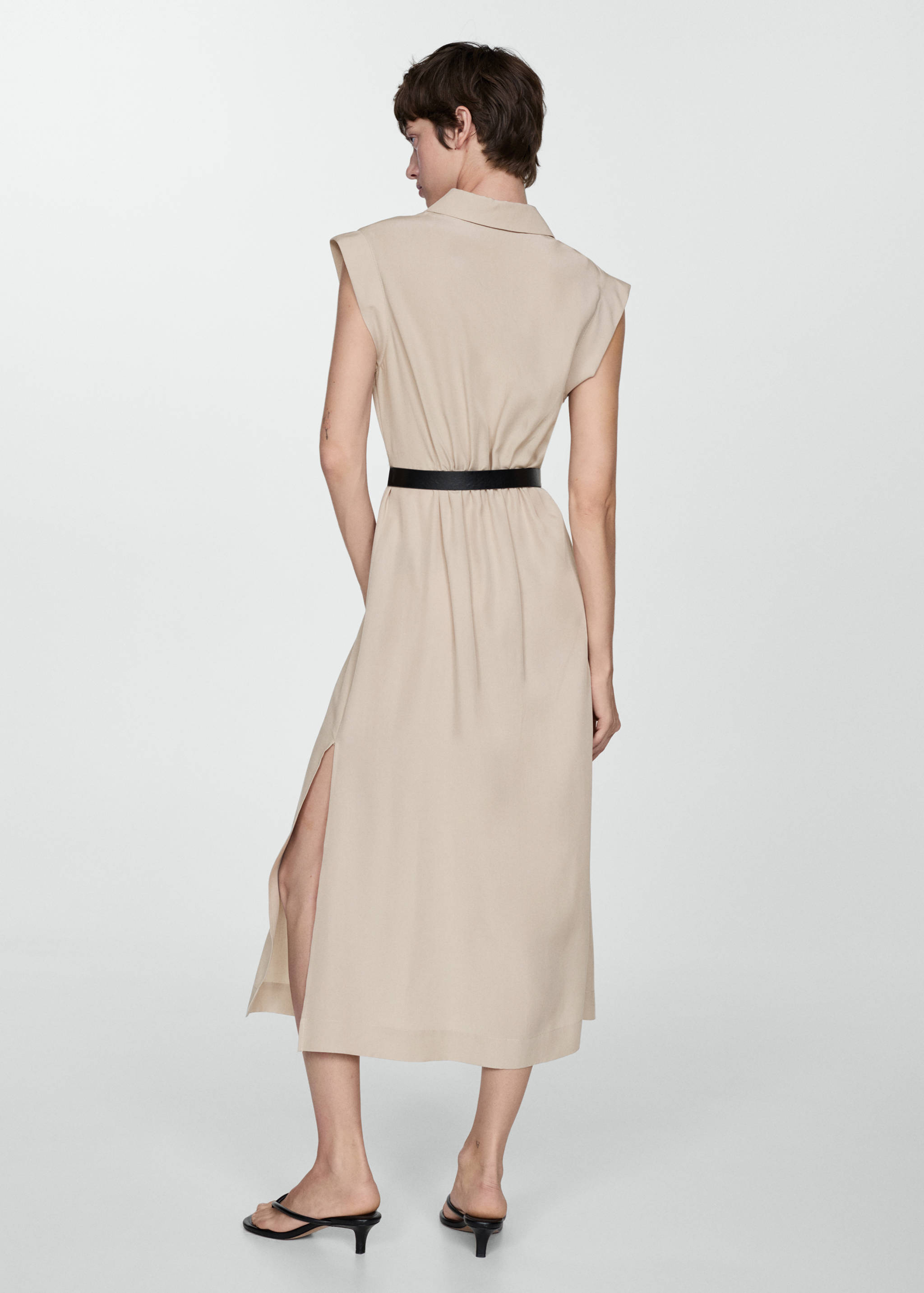Lyocell dress with belt - Reverse of the article